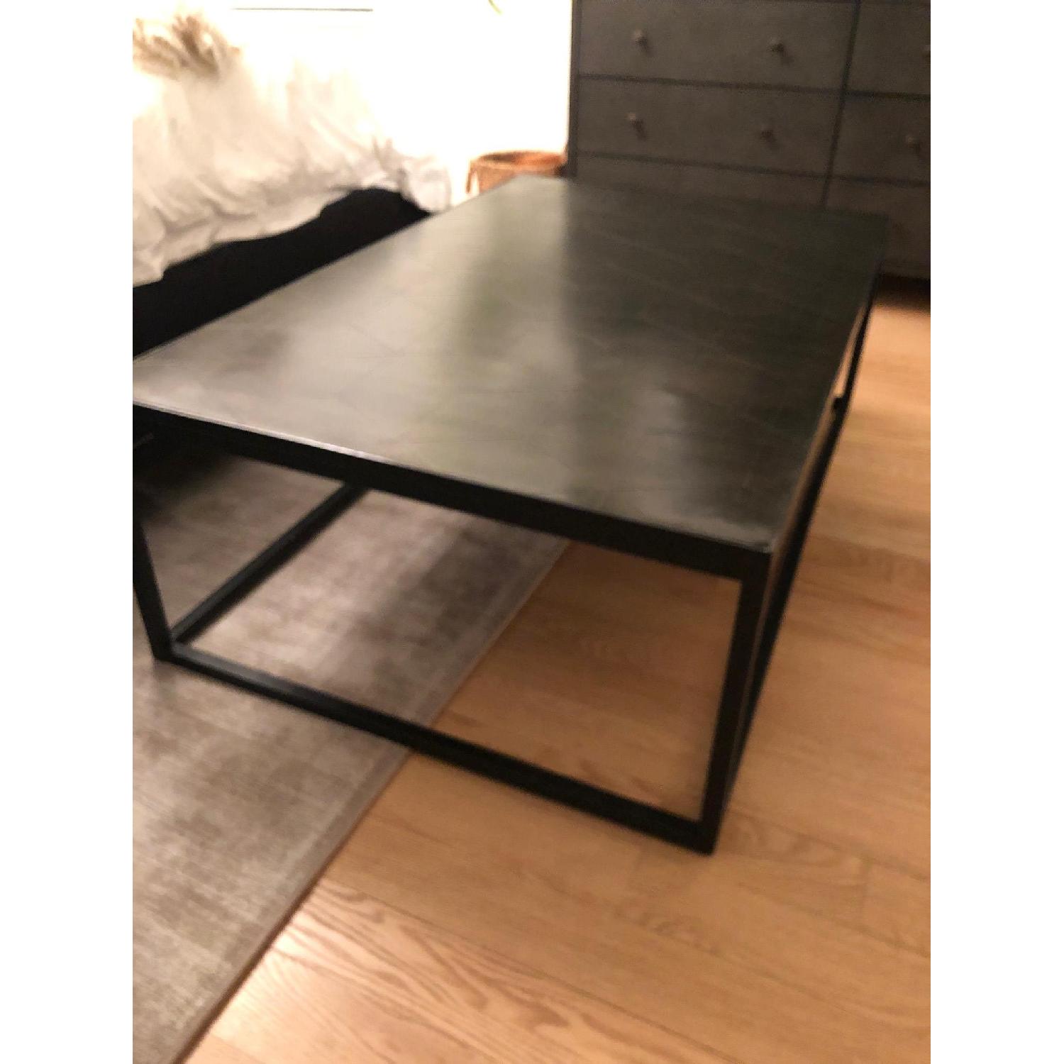 Restoration Hardware Metal Parquet Rectangular Coffee Table - image-7