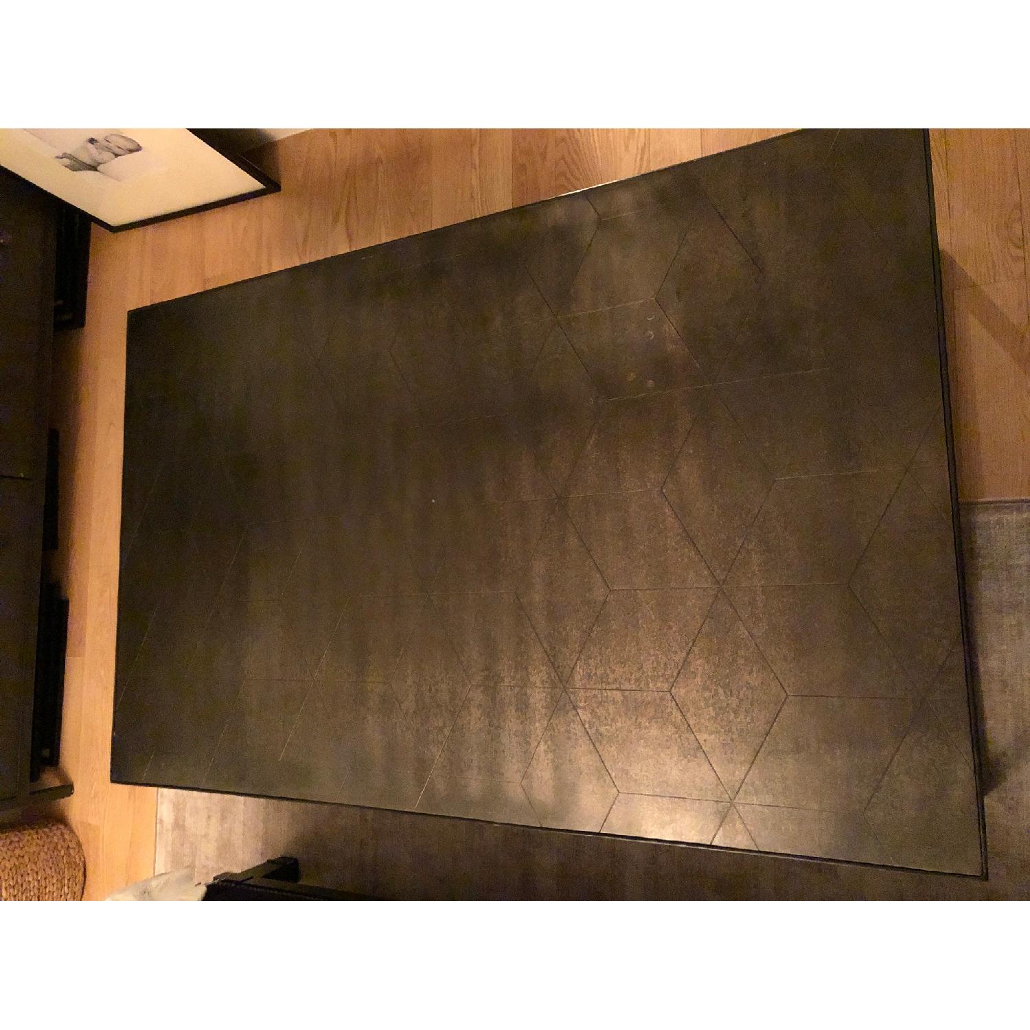 Restoration Hardware Metal Parquet Rectangular Coffee Table - image-9