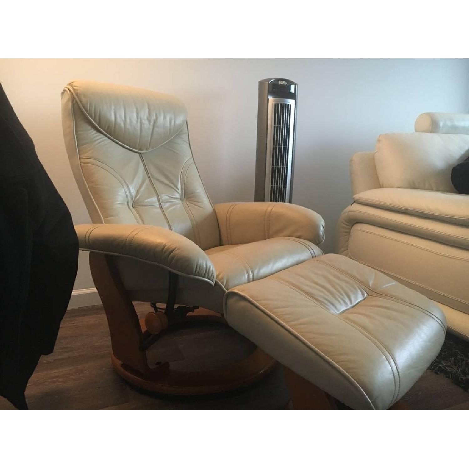 Benchmaster Recliner Chair & Ottoman - image-1