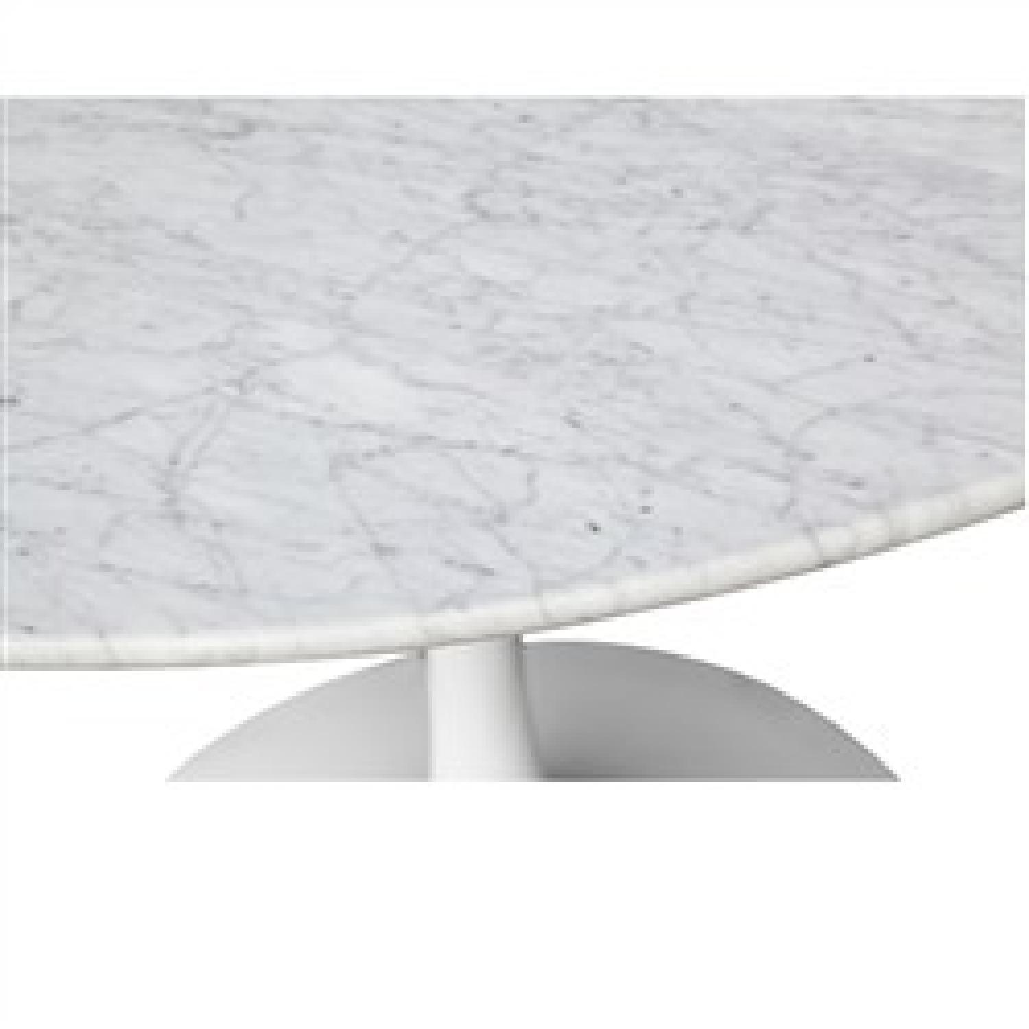 Fine Mod Imports Flower Marble Table w/ 4 CB2 Phoenix Chairs - image-2