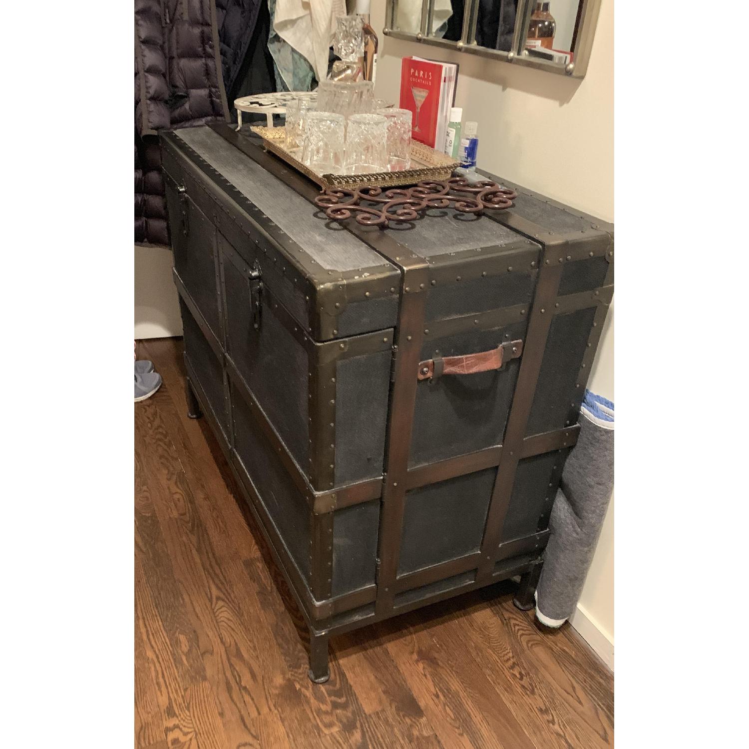 Pottery Barn Ludlow Trunk/Bar Cabinet - image-3