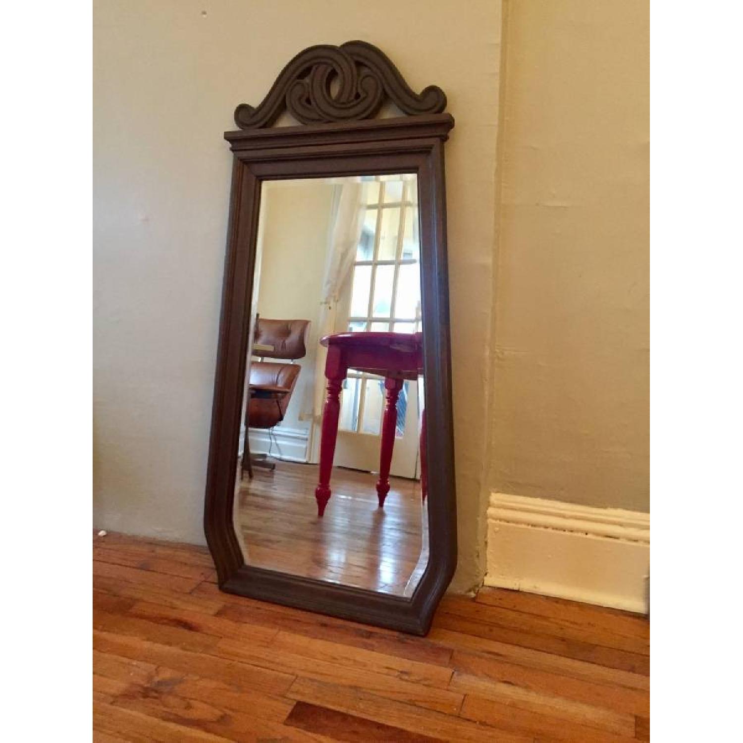 Carved Wood Celtic Mirror - image-1