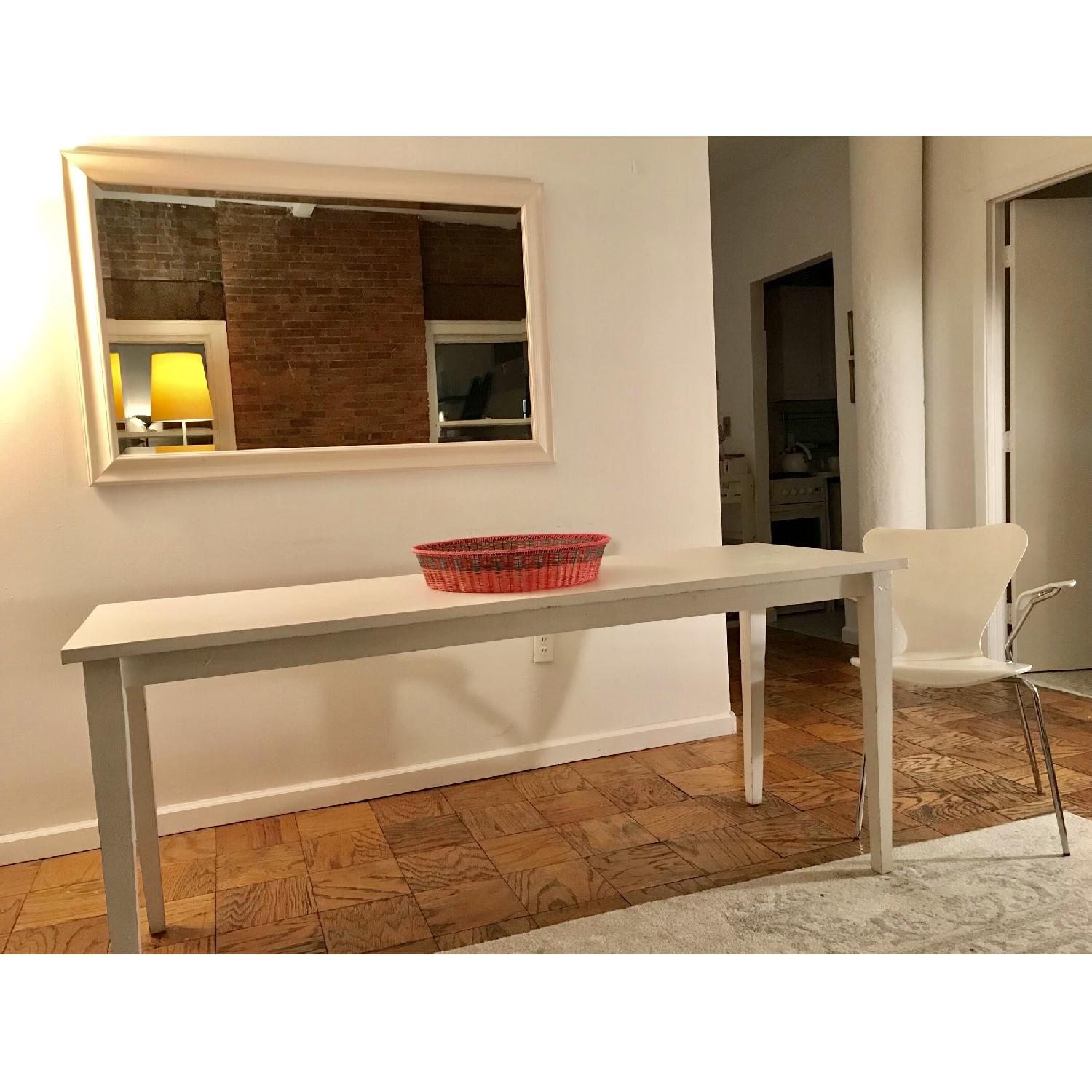 White Wood Dining Table - image-1