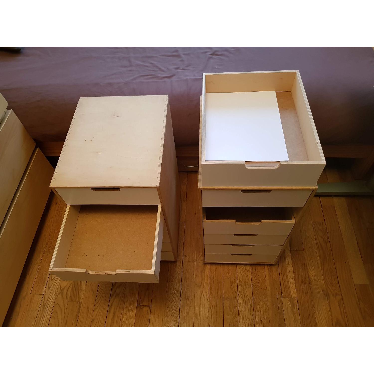 Ikea Vintage 6Drawer Desk Storage Units on Casters AptDeco