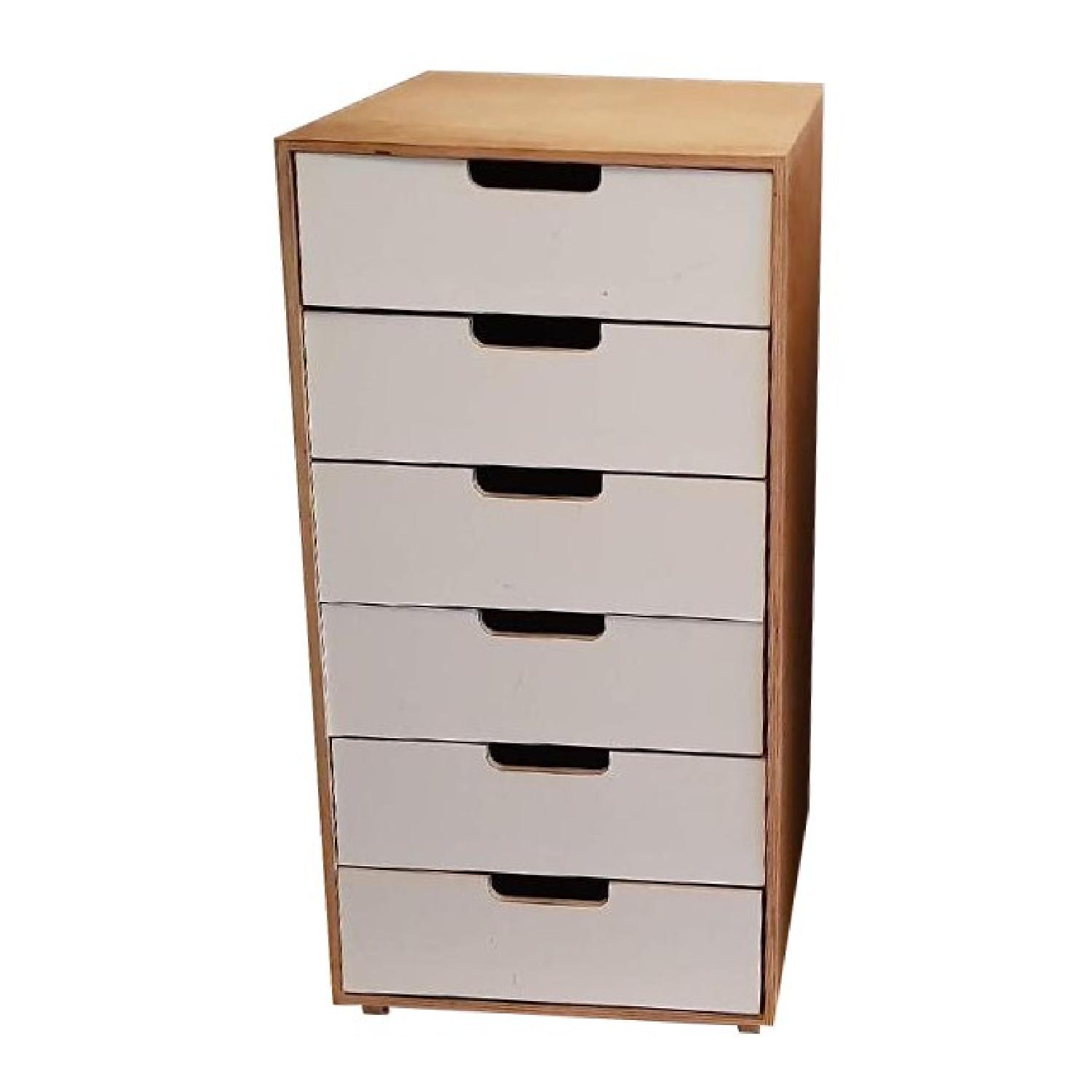 Ikea Vintage 6Drawer Desk Storage Units on Casters AptDeco