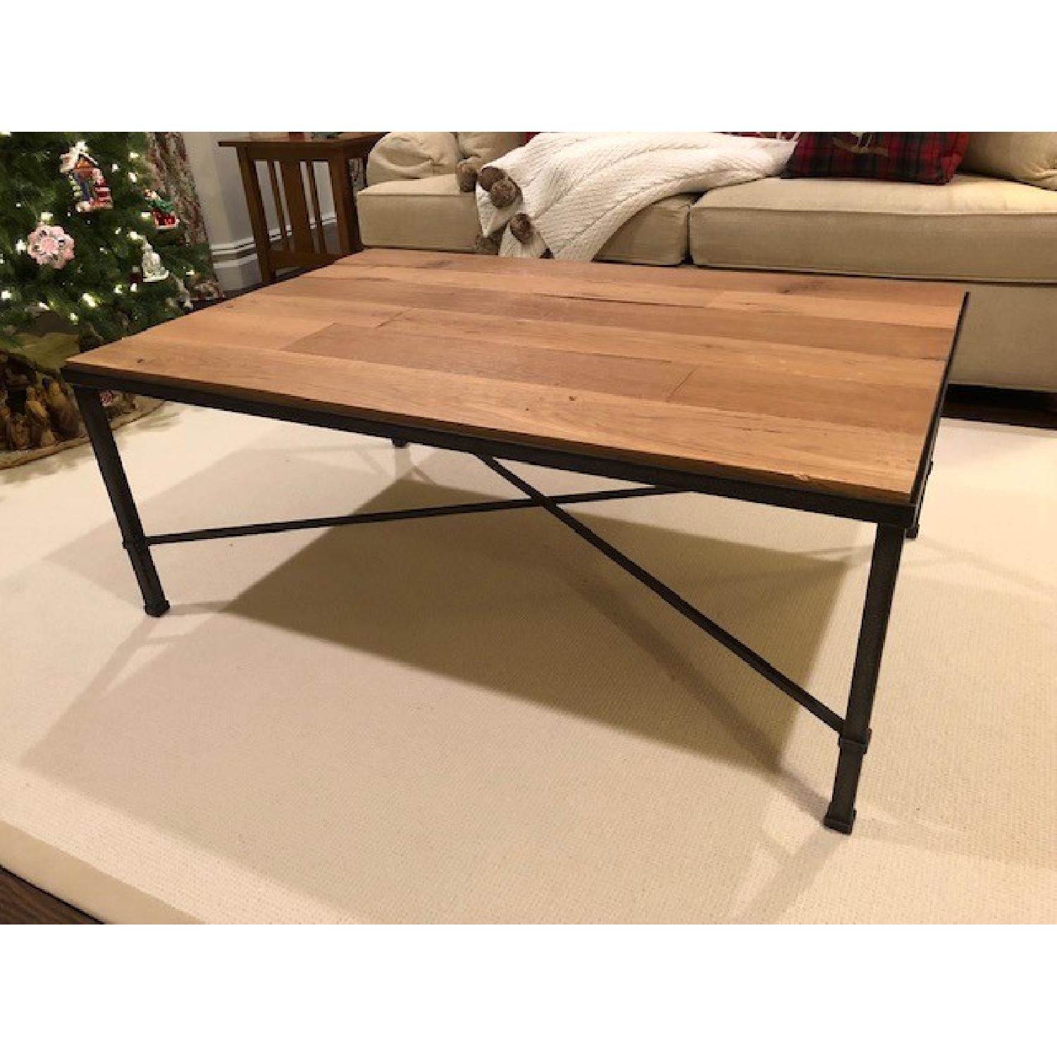 Ethan Allen Reclaimed Oak Coffee Table - image-1