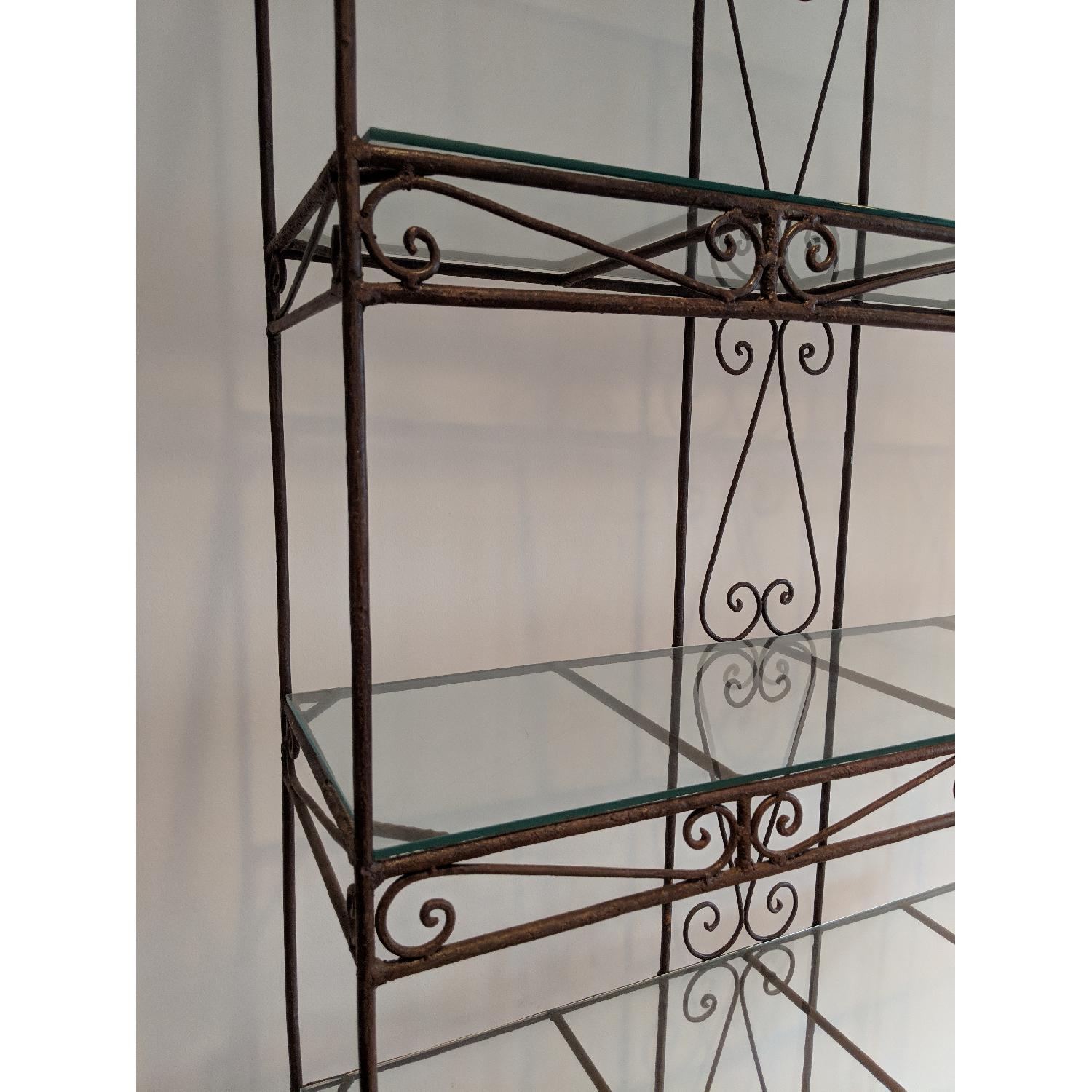 Vintage 7-Shelf Rustic Wrought Iron Etagere - image-3