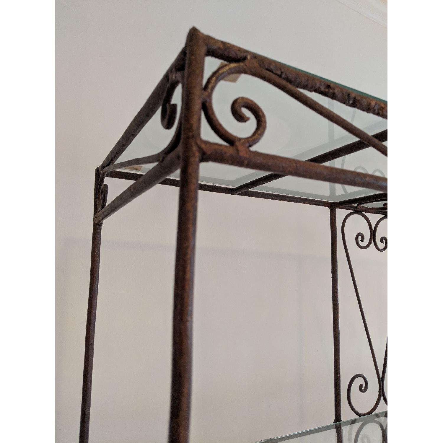 Vintage 7-Shelf Rustic Wrought Iron Etagere - image-4
