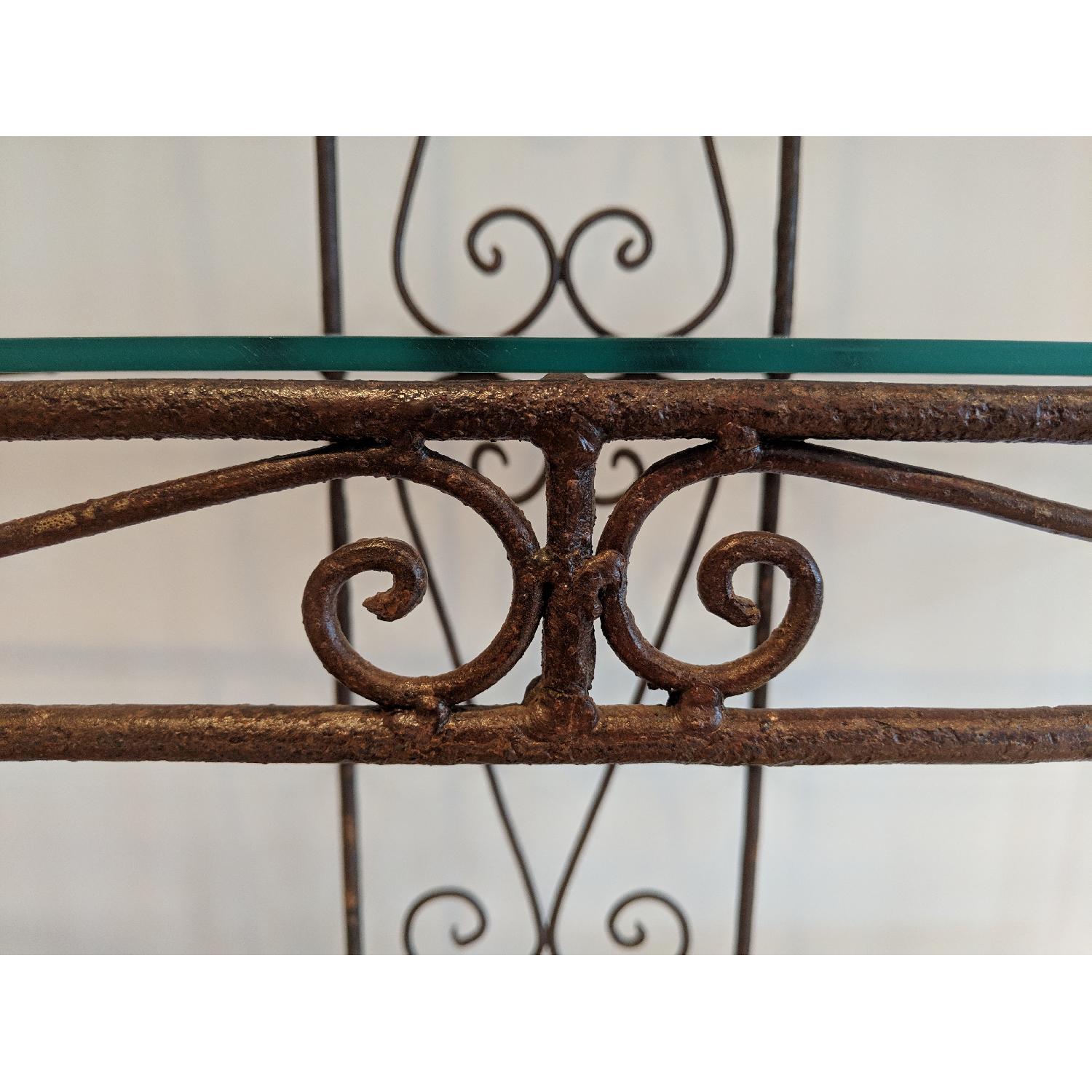 Vintage 7-Shelf Rustic Wrought Iron Etagere - image-5