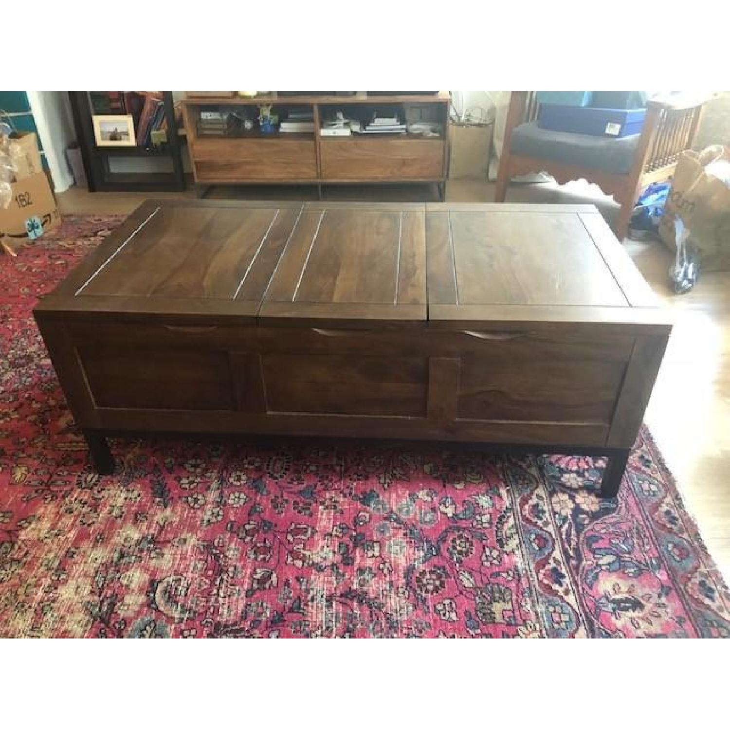 Crate & Barrel Tucker Trunk Coffee Table - image-1