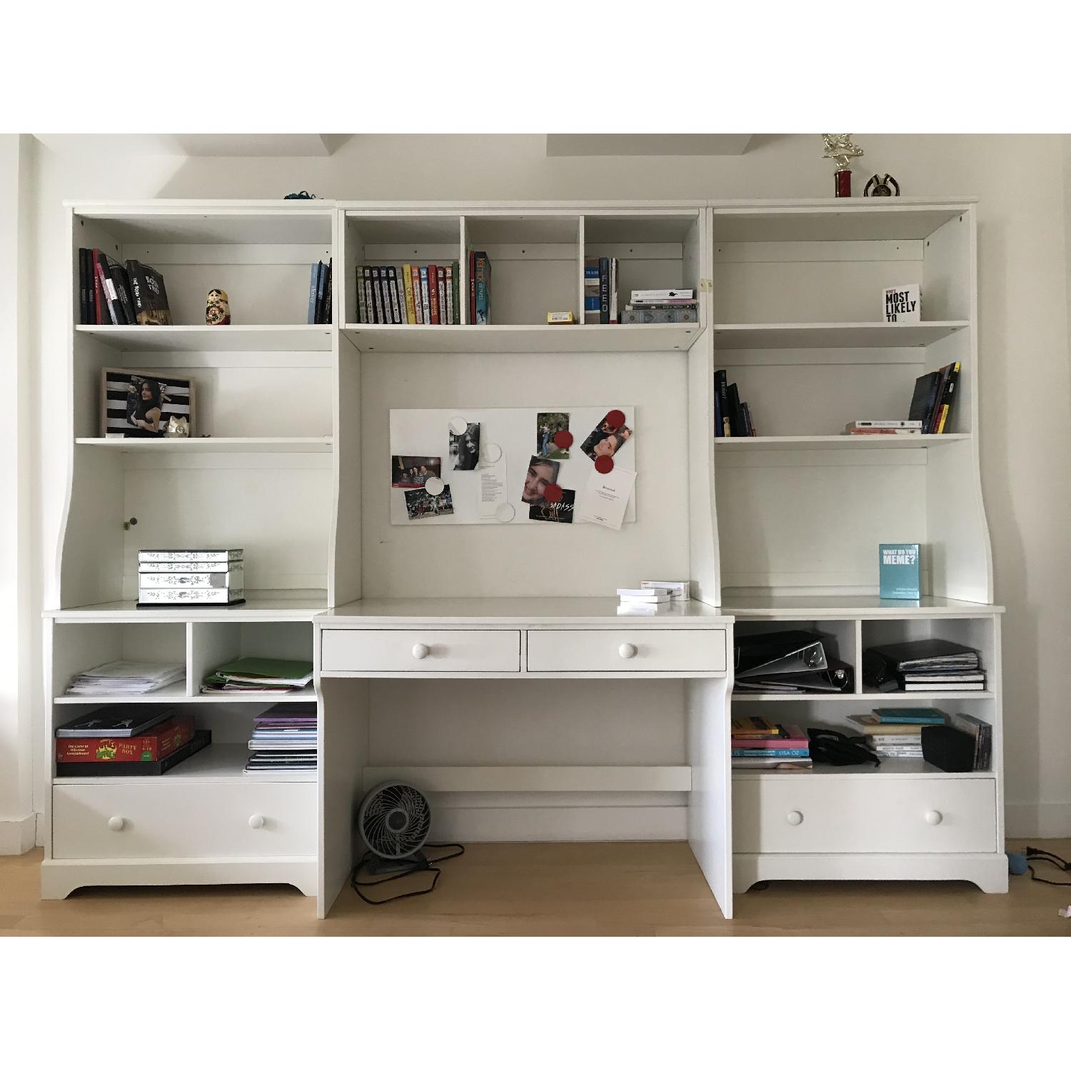 Pottery Barn Shelf Unit w/ Desk - image-1