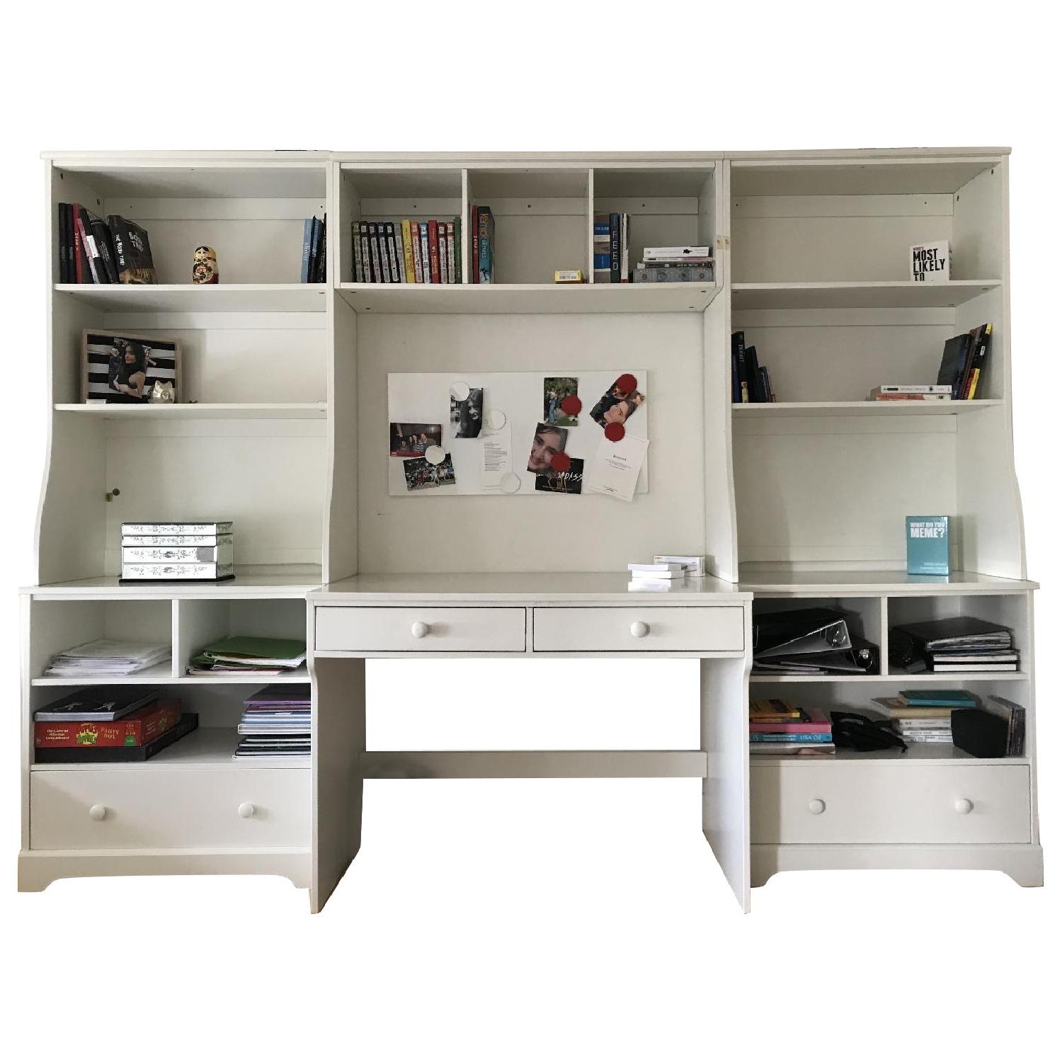 Pottery Barn Shelf Unit w/ Desk - image-0