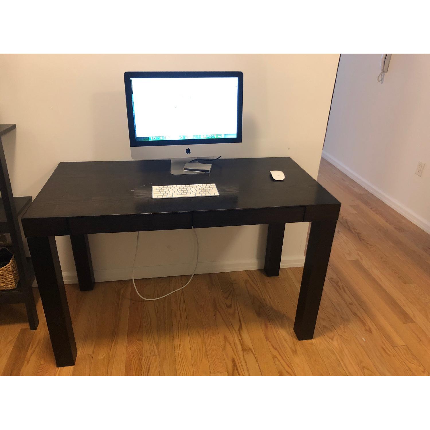 West Elm Parsons Desk in Charcoal - image-1