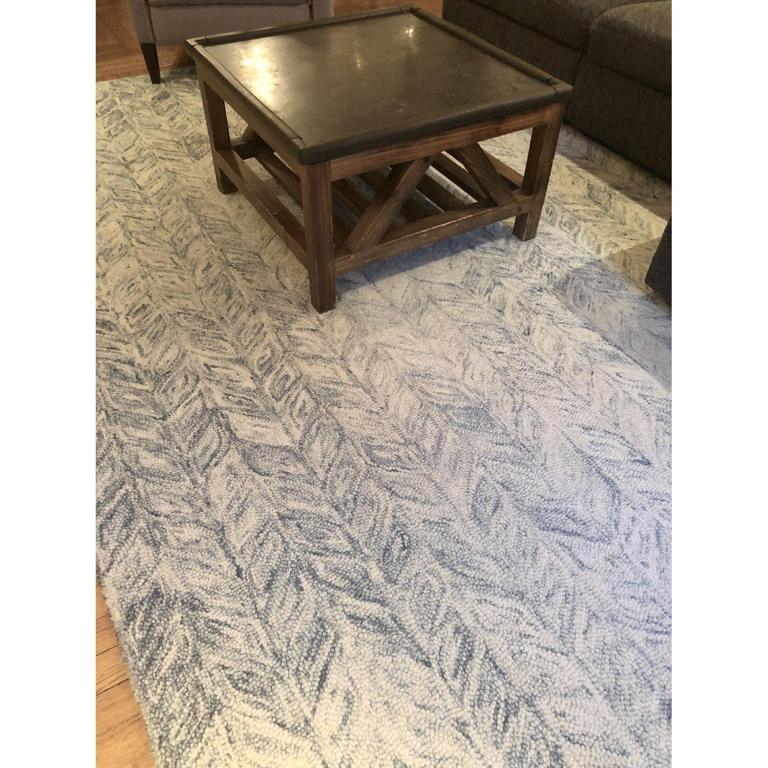 West Elm Vines Wool Rug in Blue Lagoon - image-2