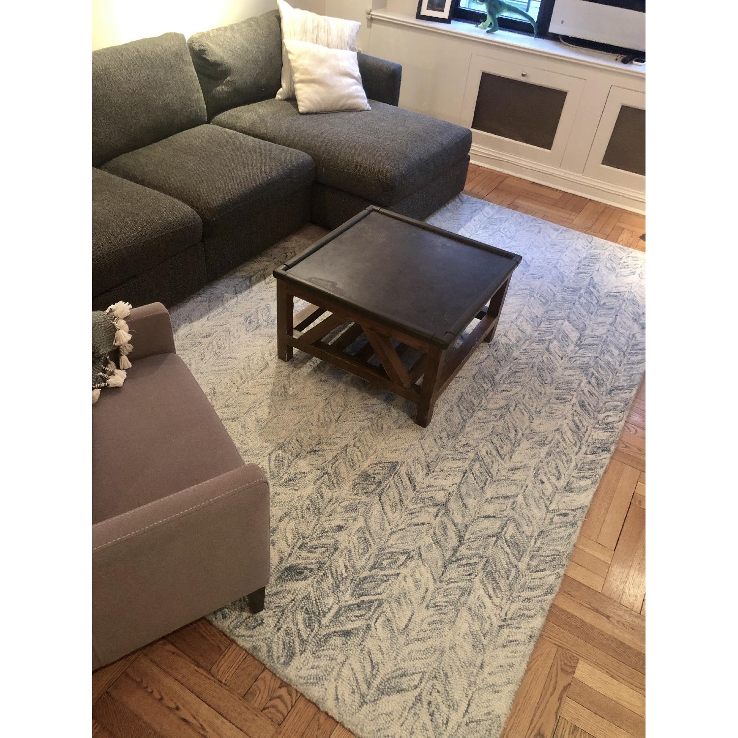 West Elm Vines Wool Rug in Blue Lagoon - image-3