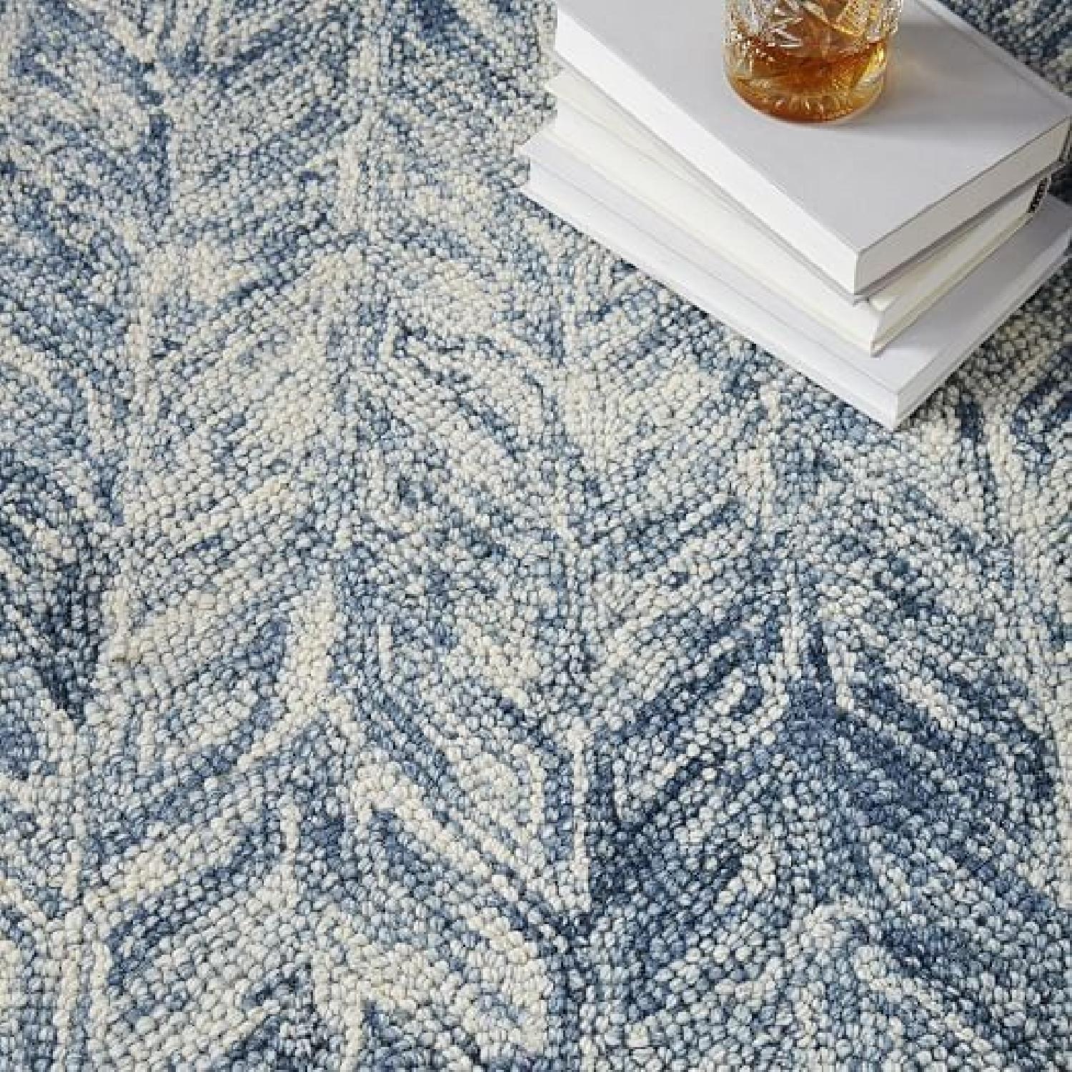 West Elm Vines Wool Rug in Blue Lagoon - image-5