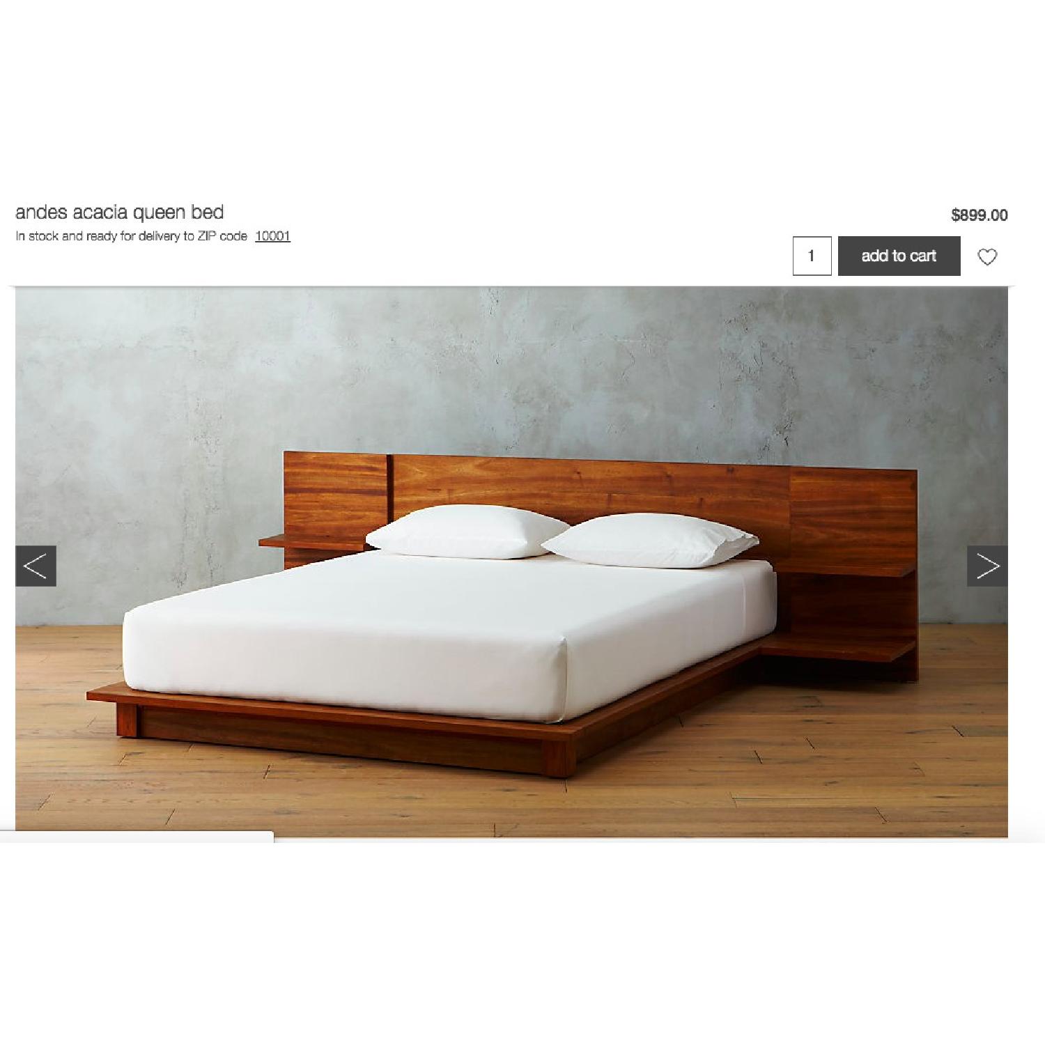 CB2 Andes Acacia Queen Bed AptDeco