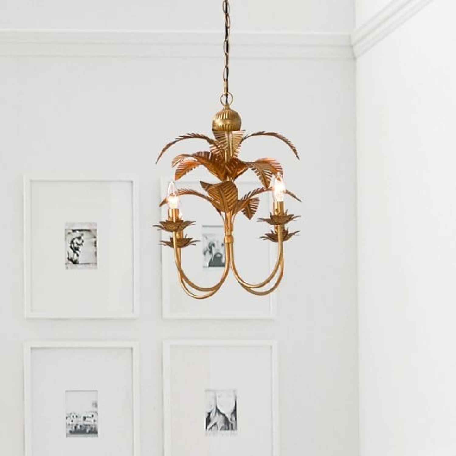 Pottery Barn Teen Gold Palm Chandelier - image-1