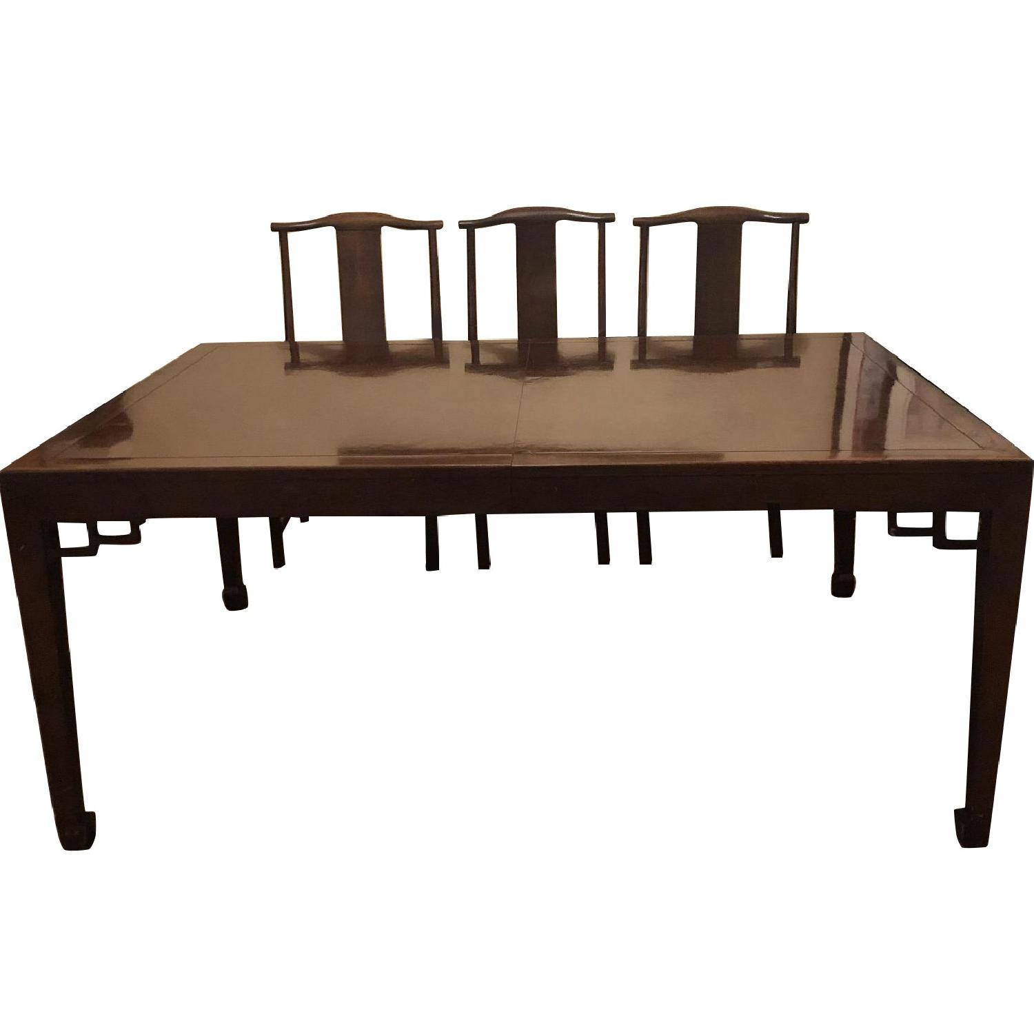 Baker Asian Far East Dining Table w/ 6 Chairs - image-0