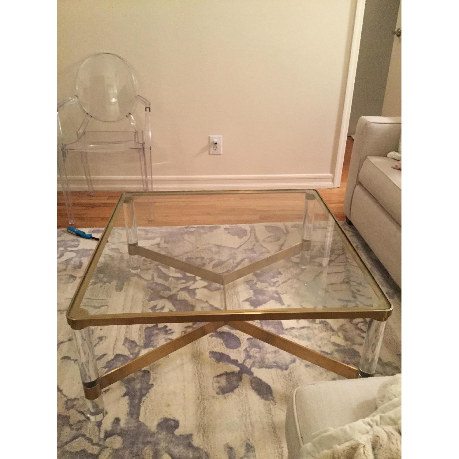 Anthropologie Oscarine Lucite Coffee Table - image-1