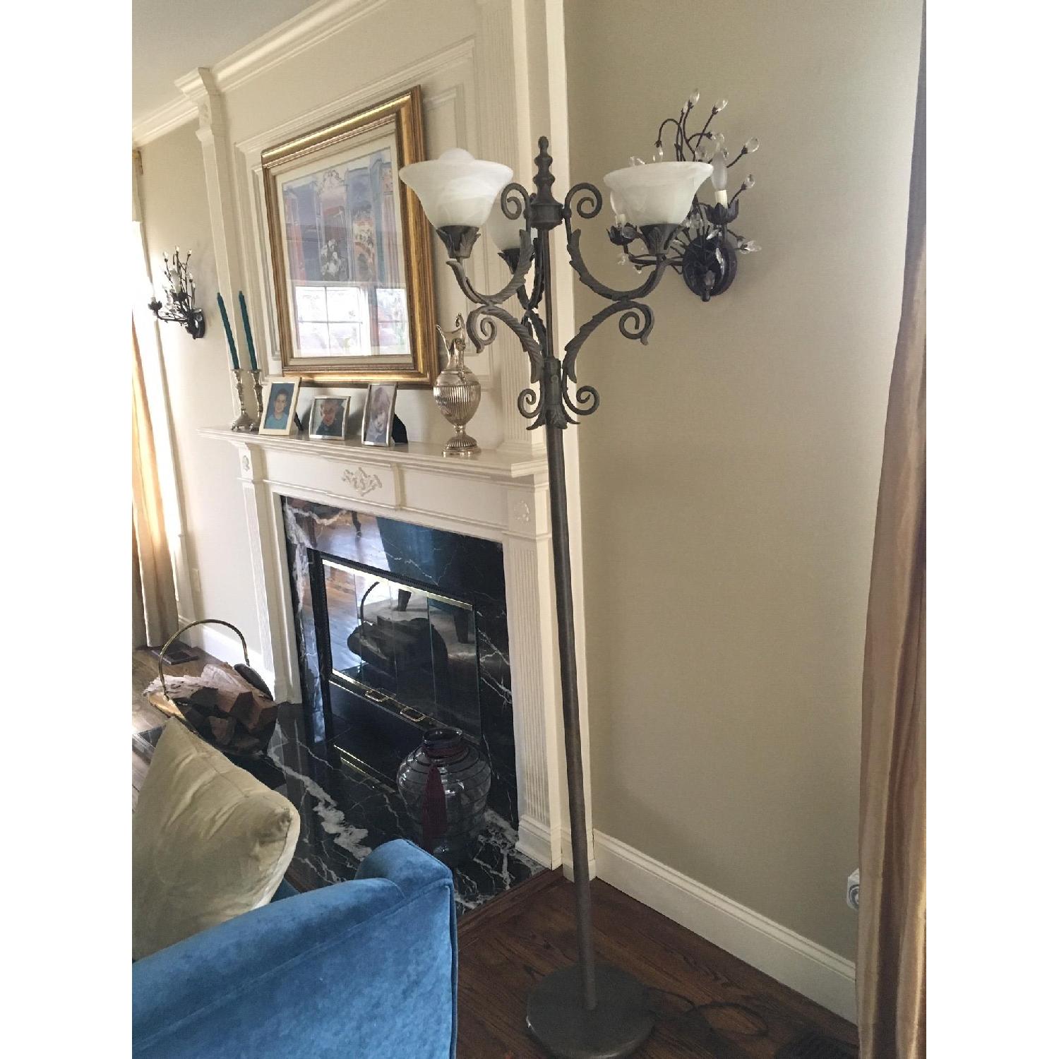 Antique Style Floor Lamp w/ 3 Lights - image-1