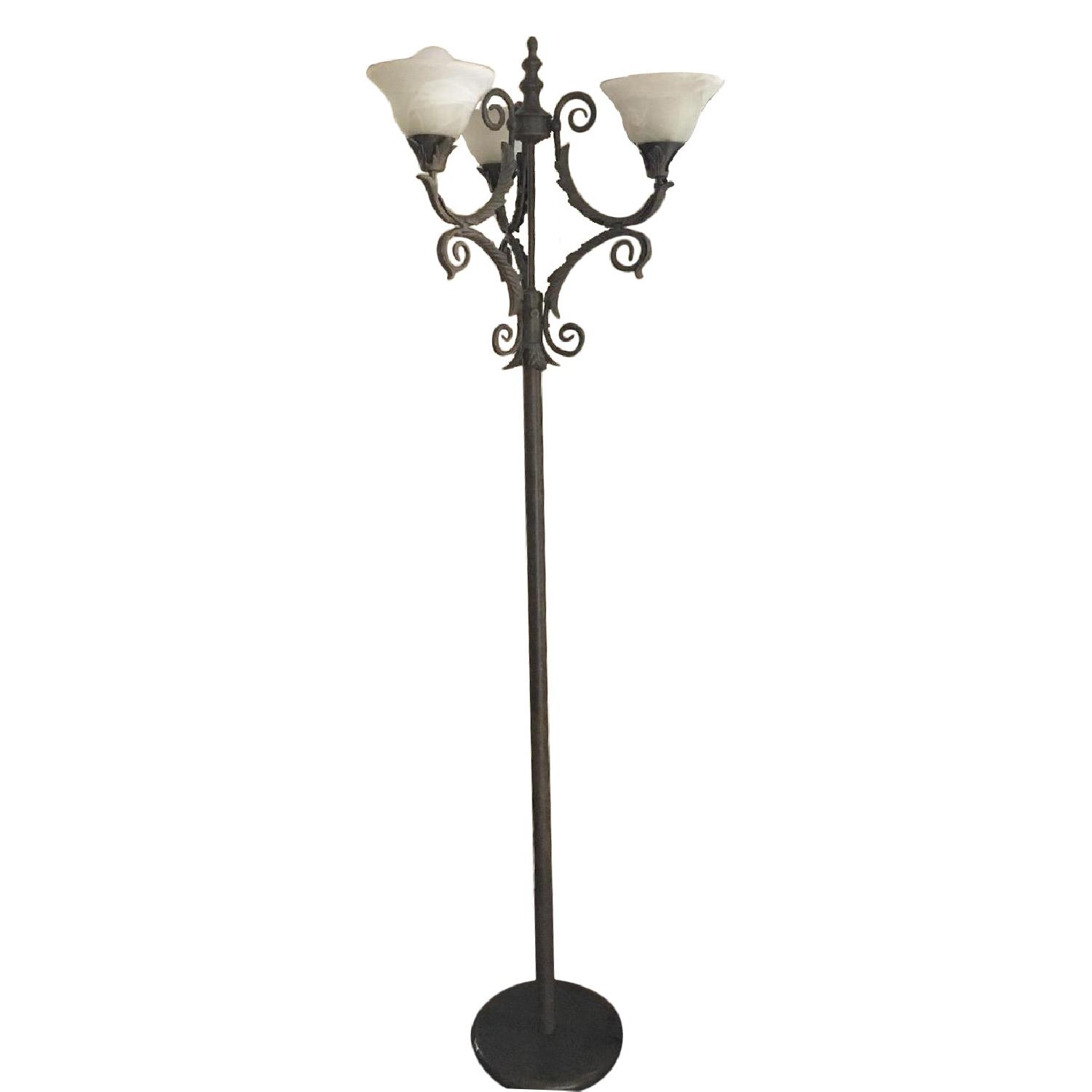 Antique Style Floor Lamp w/ 3 Lights - image-0