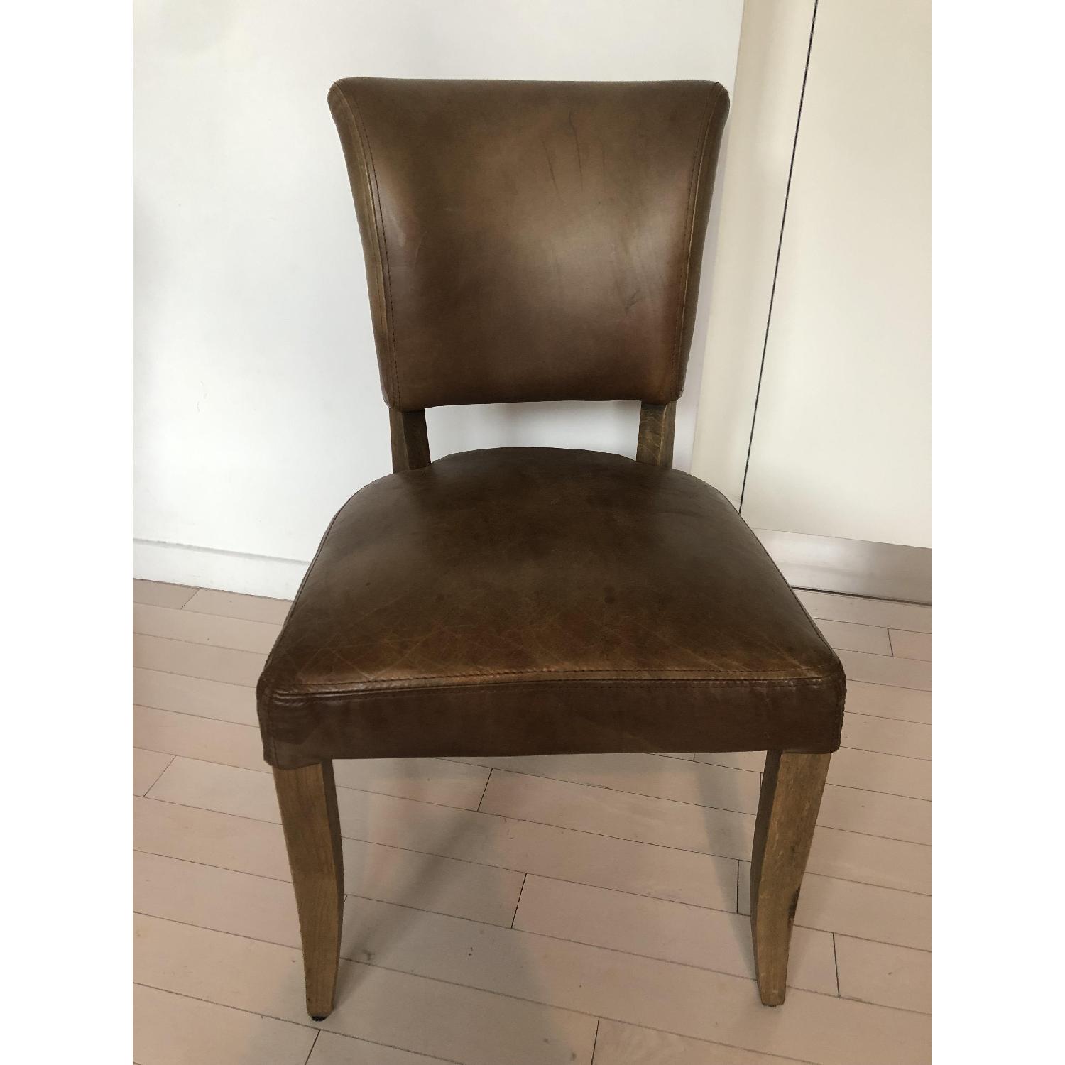 Restoration Hardware Adele Leather Dining Chairs AptDeco