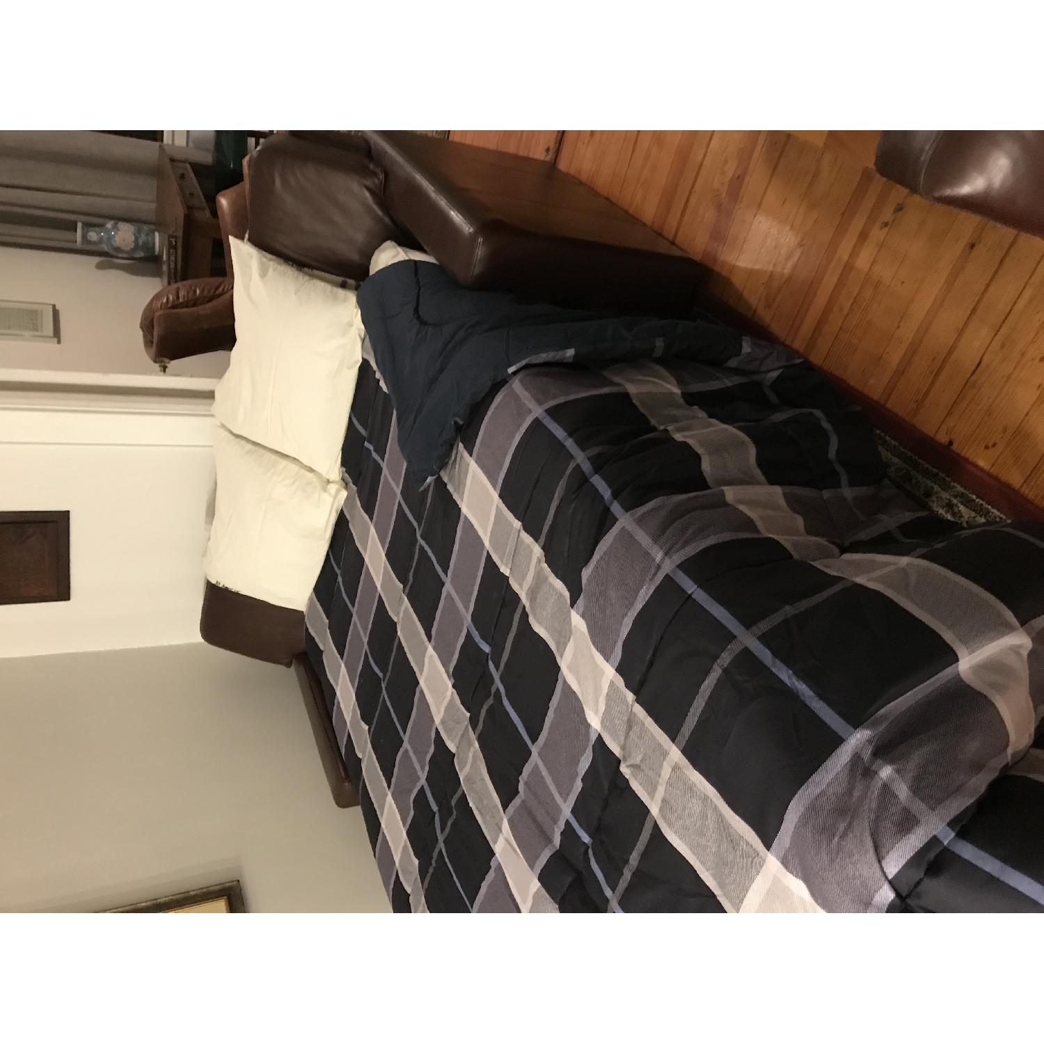 La-Z-Boy Brown Leather Sleeper Sofa - image-3