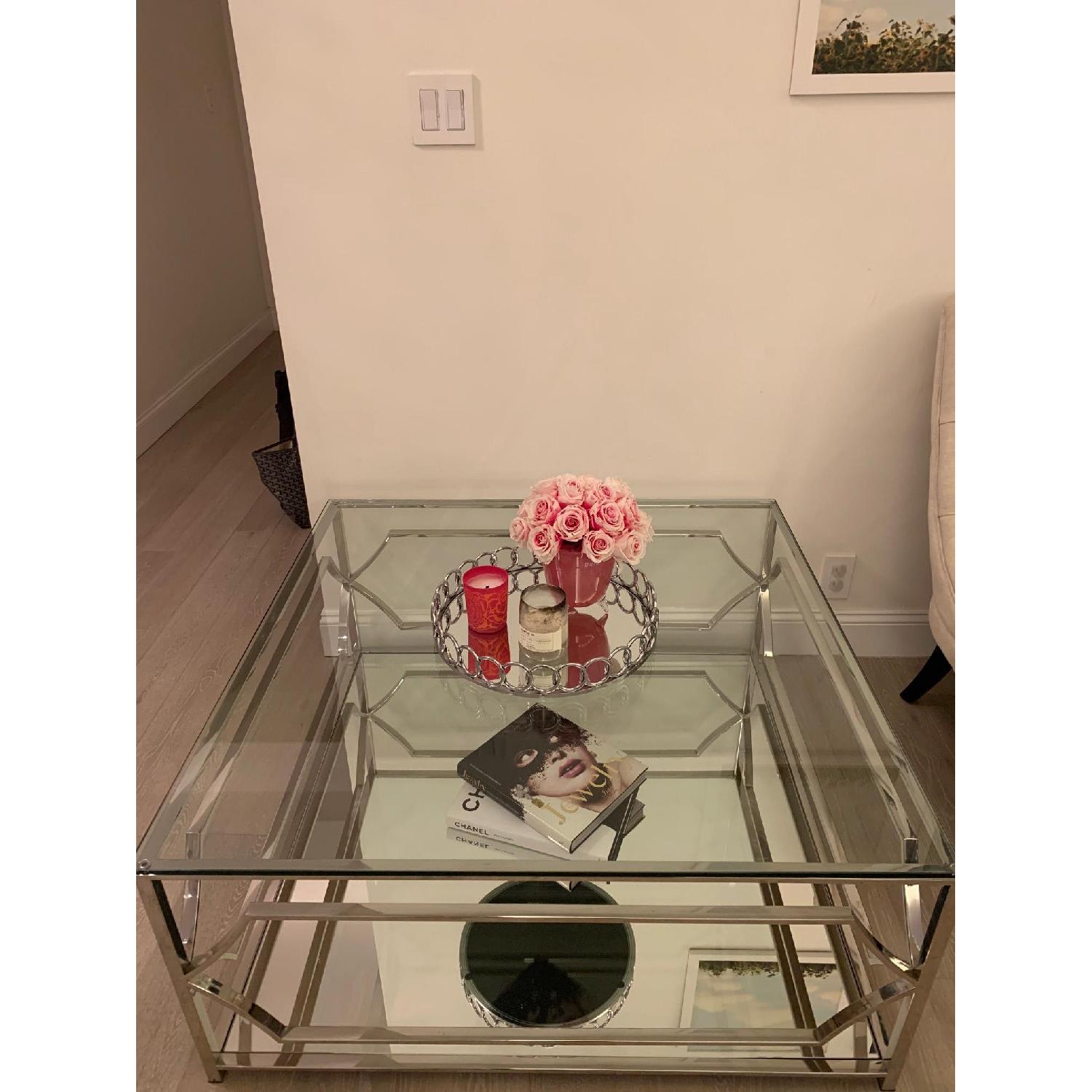Pangea Home Edward Two Tiered Square Coffee Table - image-2