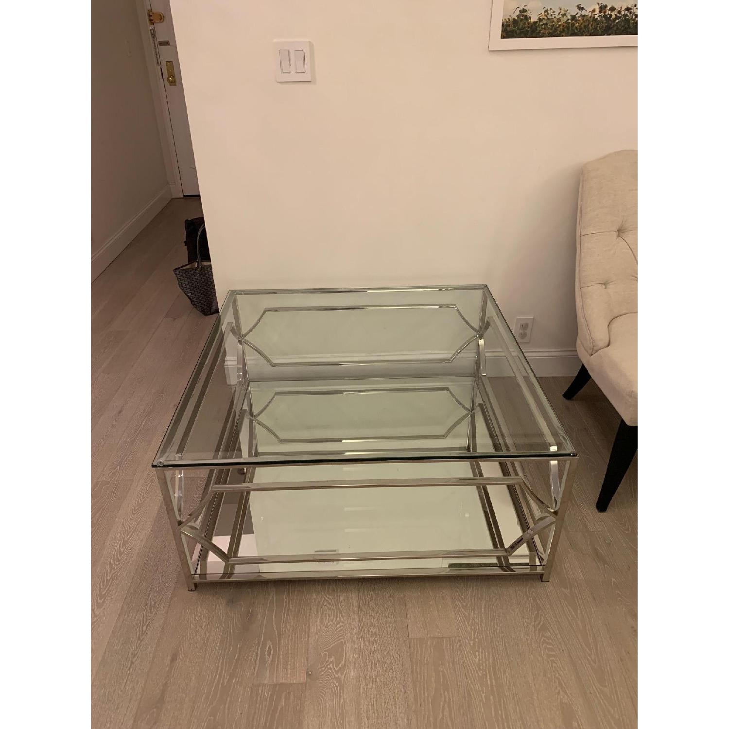 Pangea Home Edward Two Tiered Square Coffee Table - image-4