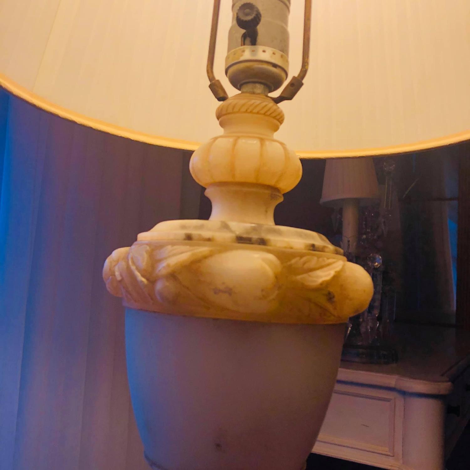 Antique Marble Table Lamps - image-6