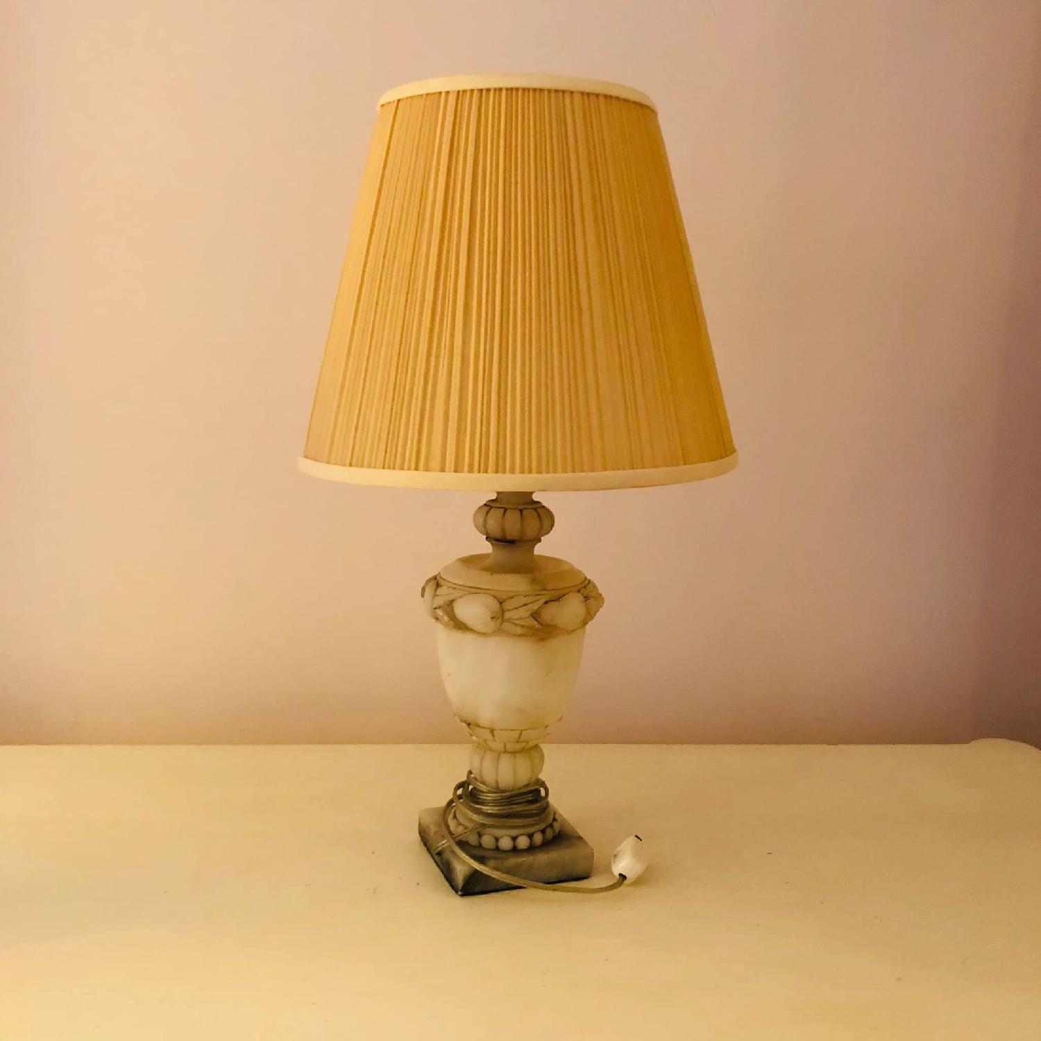 Antique Marble Table Lamps - image-7