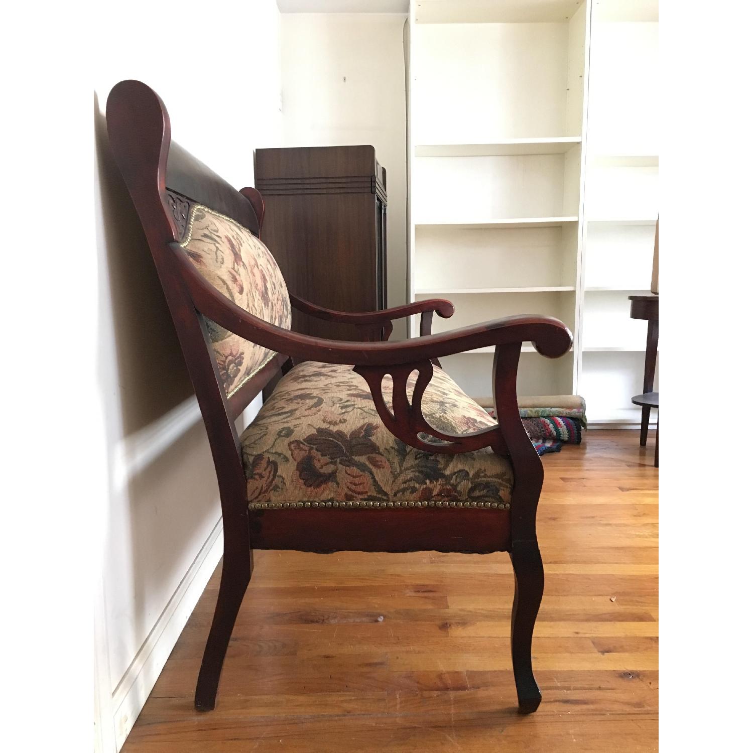 Antique Biedermeier/Queen Anne Style Loveseat - image-2