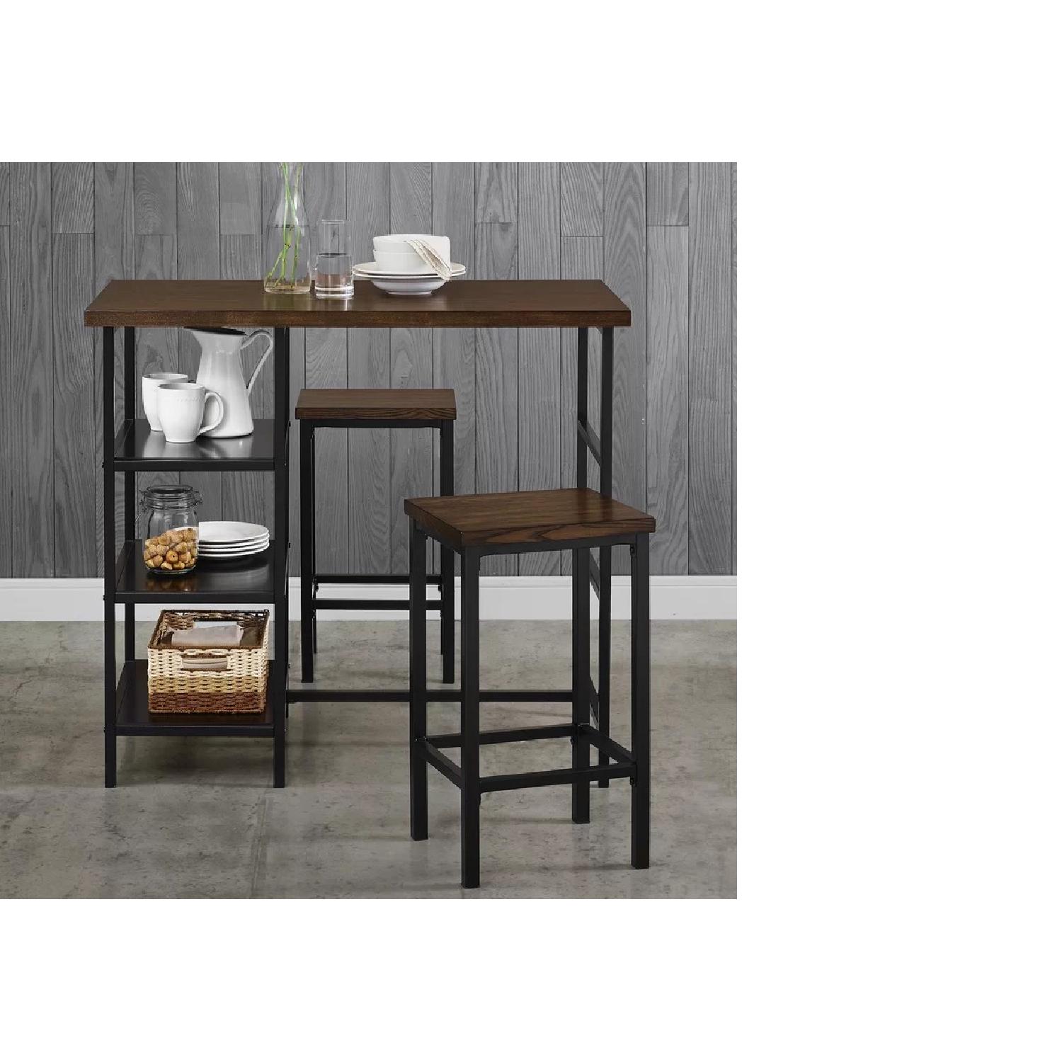 Pub Height Table w/ 2 Stools - image-1