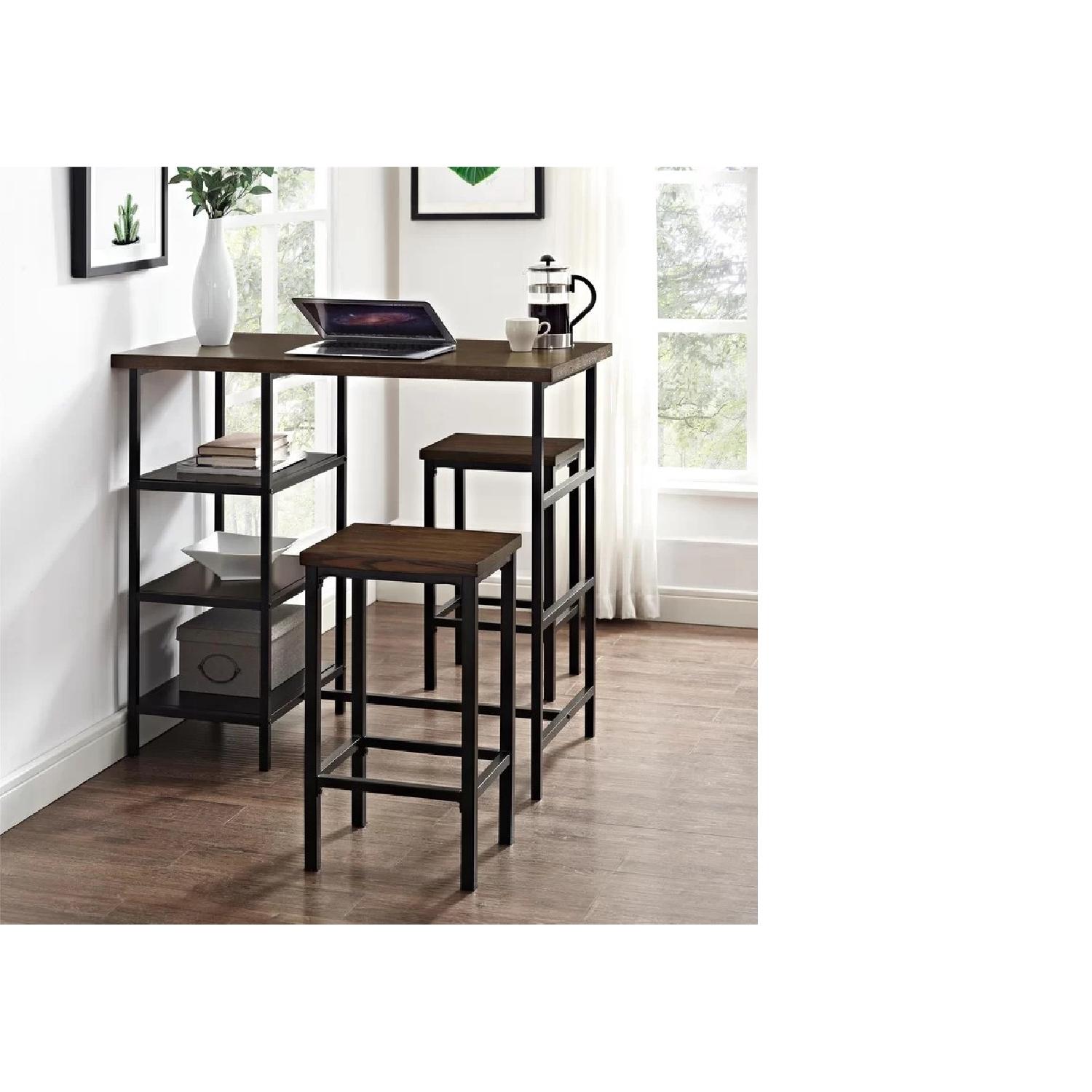 Pub Height Table w/ 2 Stools - image-2