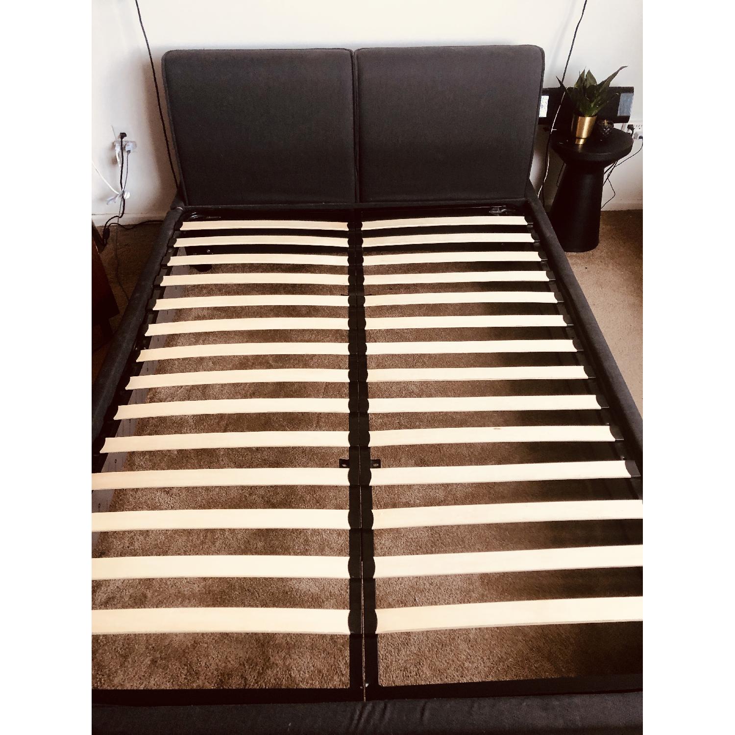 Calligaris Fully Upholstered Italian Bed w/ Storage - image-1