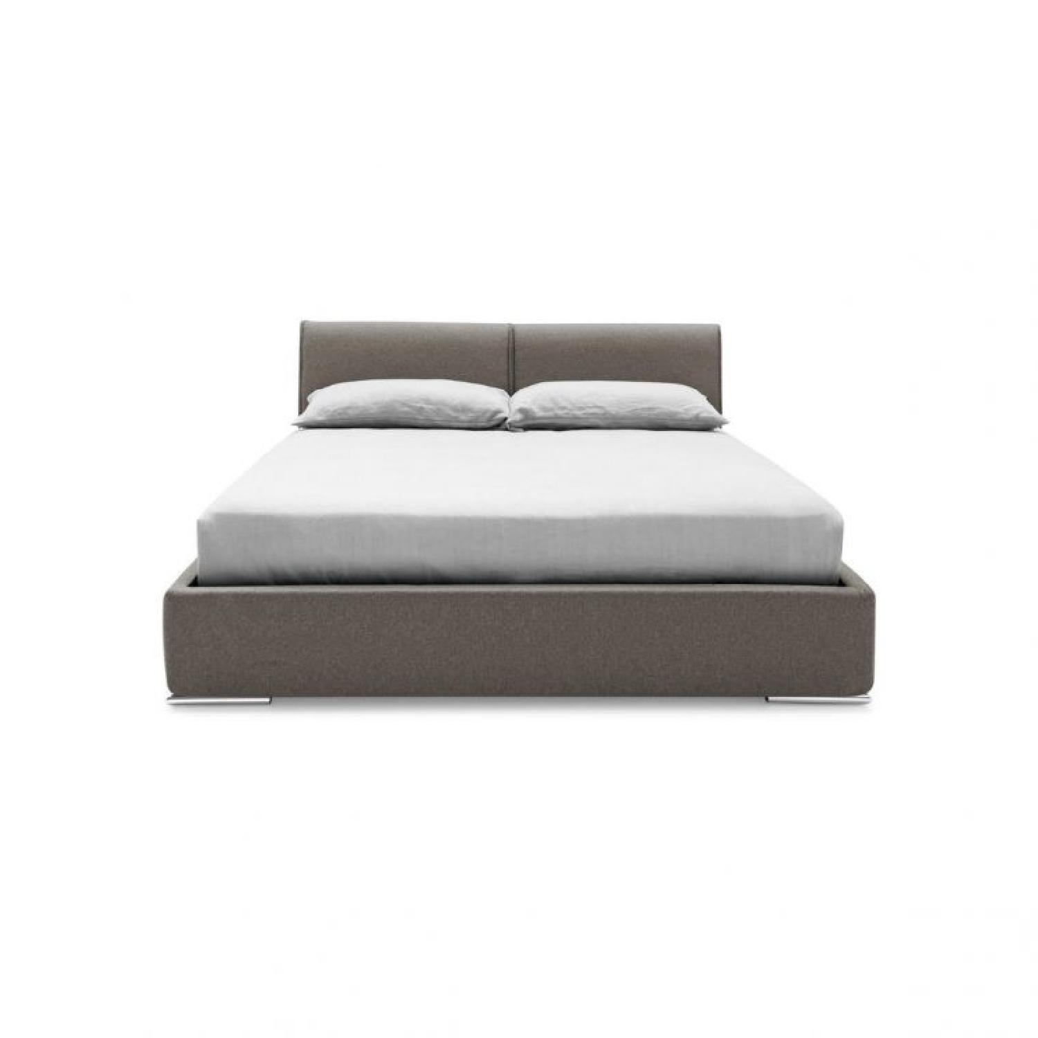Calligaris Fully Upholstered Italian Bed w/ Storage - image-0