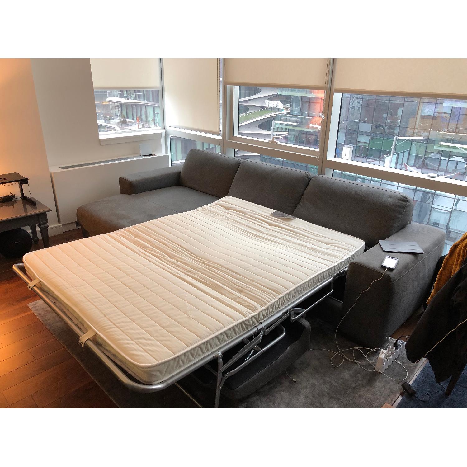 Natuzzi Modello Clark LShape Sleeper Sectional Sofa AptDeco