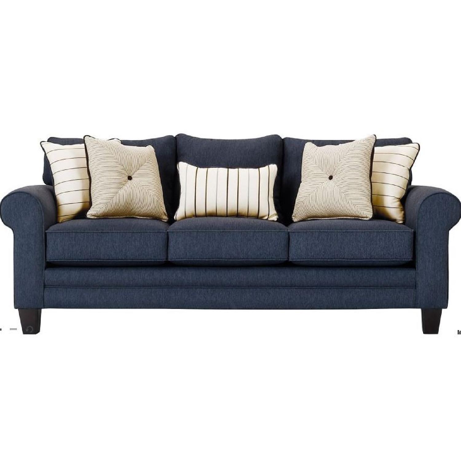 Raymour & Flanigan McKinley Sofa in Navy - image-0