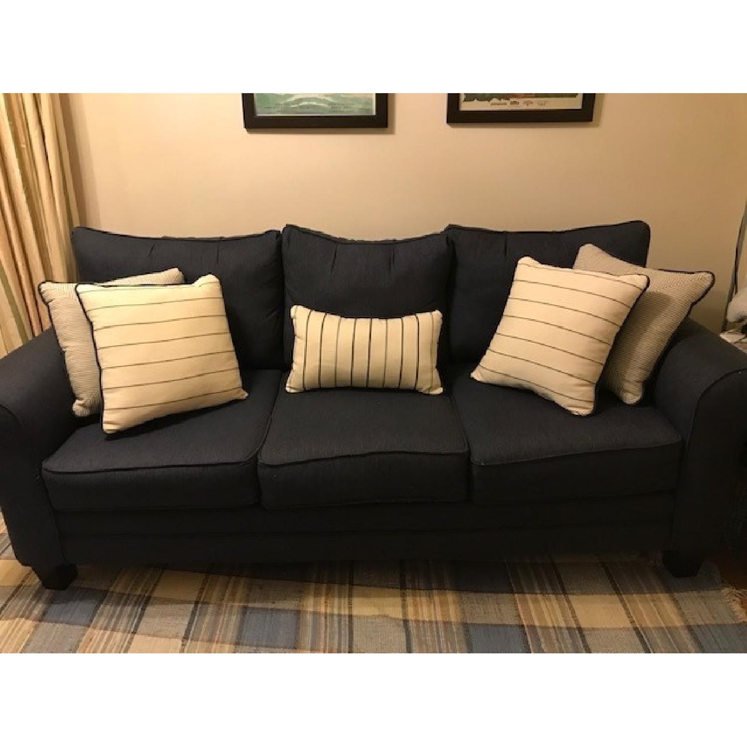 Raymour & Flanigan McKinley Sofa in Navy - image-2