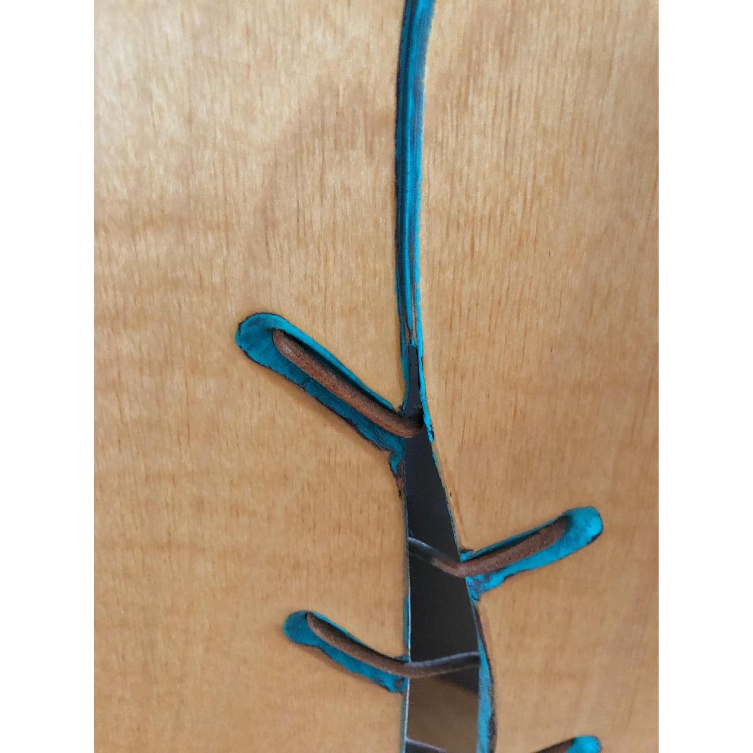 Artist Made Folding Screen w/ Leather Hinges - image-1