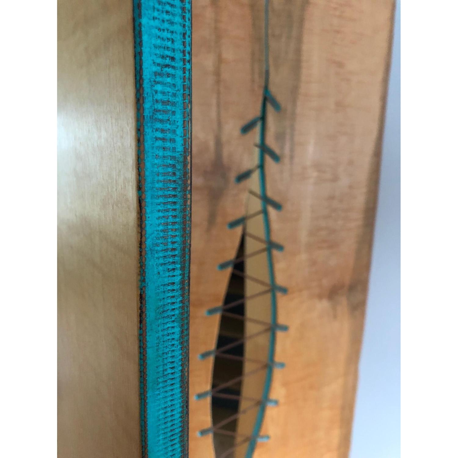 Artist Made Folding Screen w/ Leather Hinges - image-2