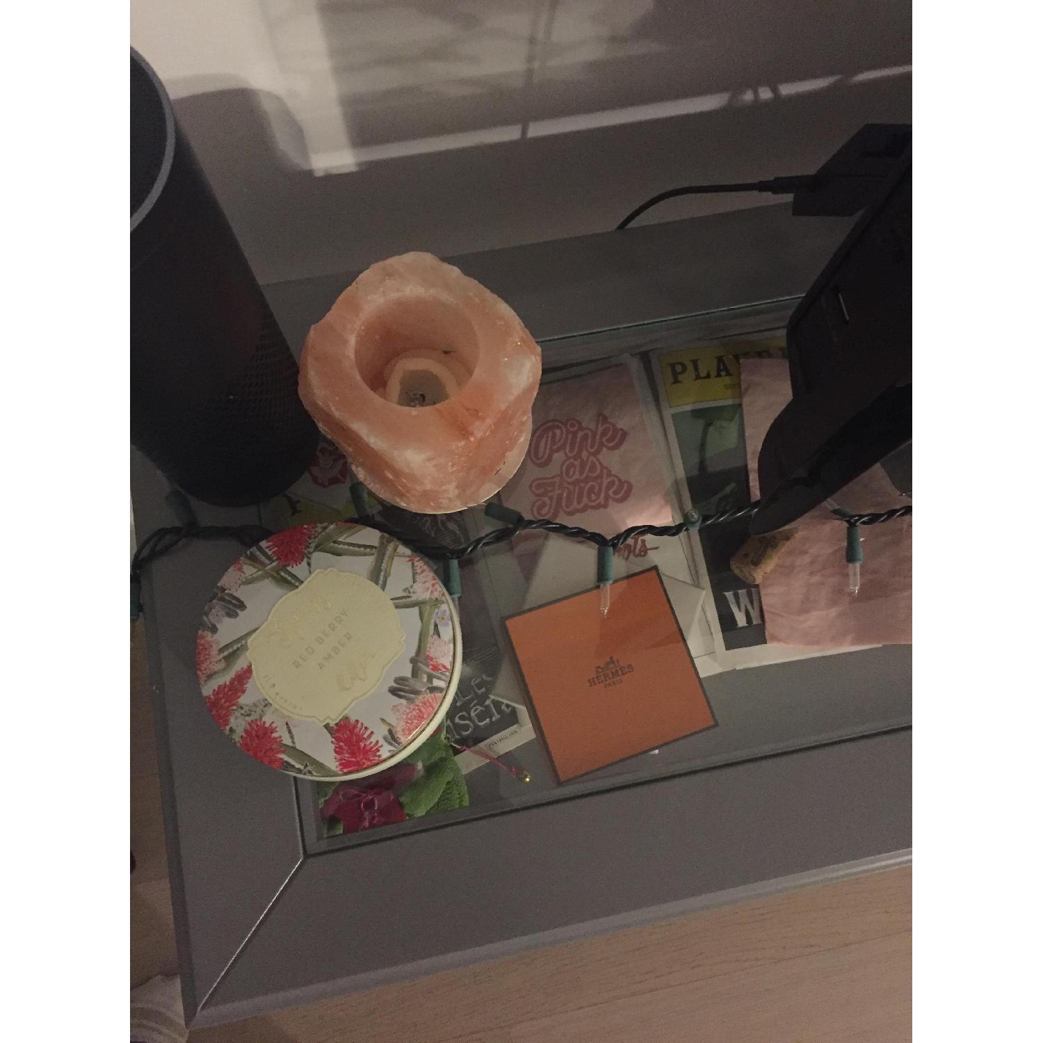 Ikea Liatorp Grey Console Table w/ Glass Inlay - image-3