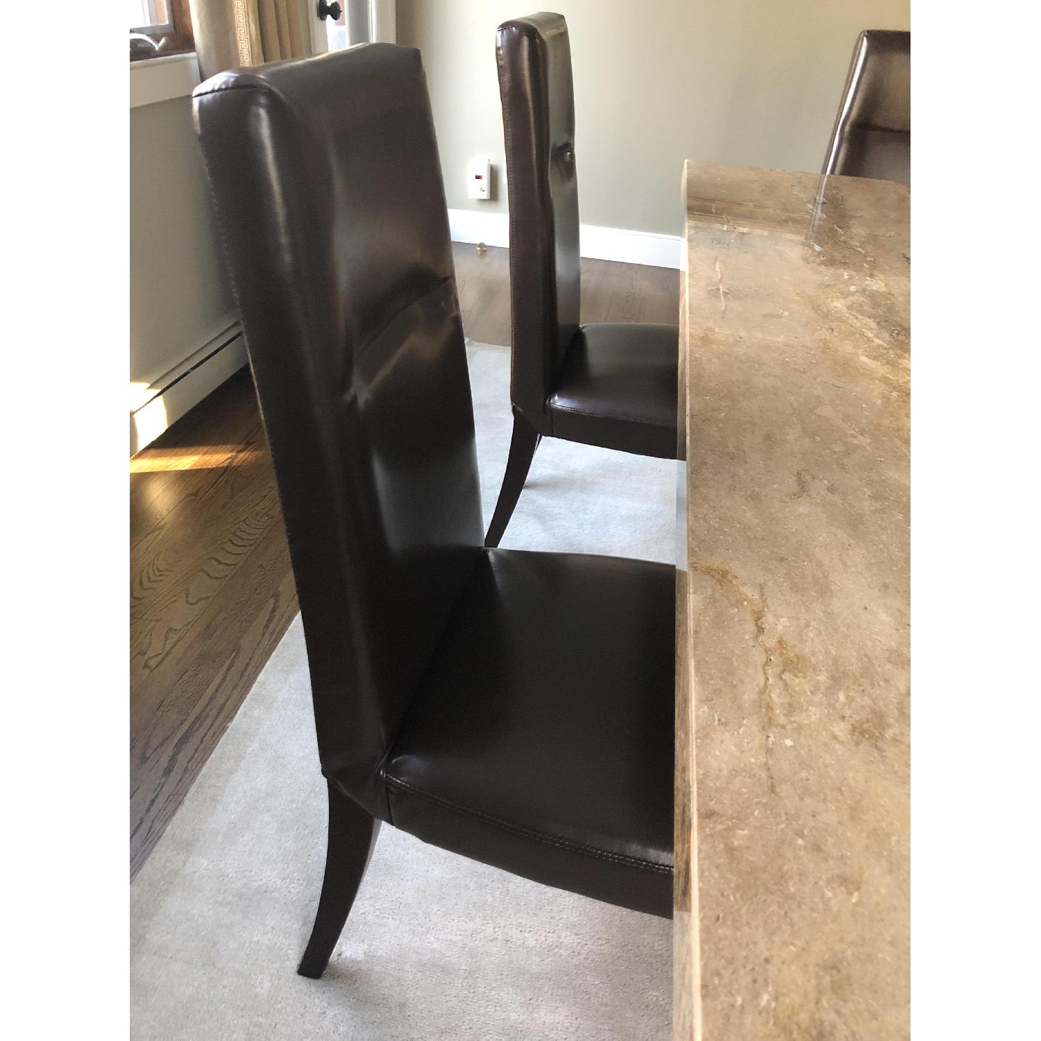 Italian Leather Dining Chairs - image-3
