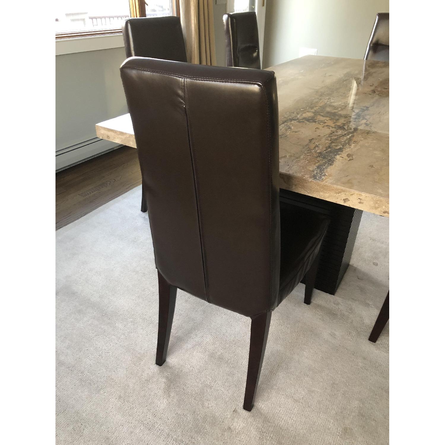 Italian Leather Dining Chairs - image-4