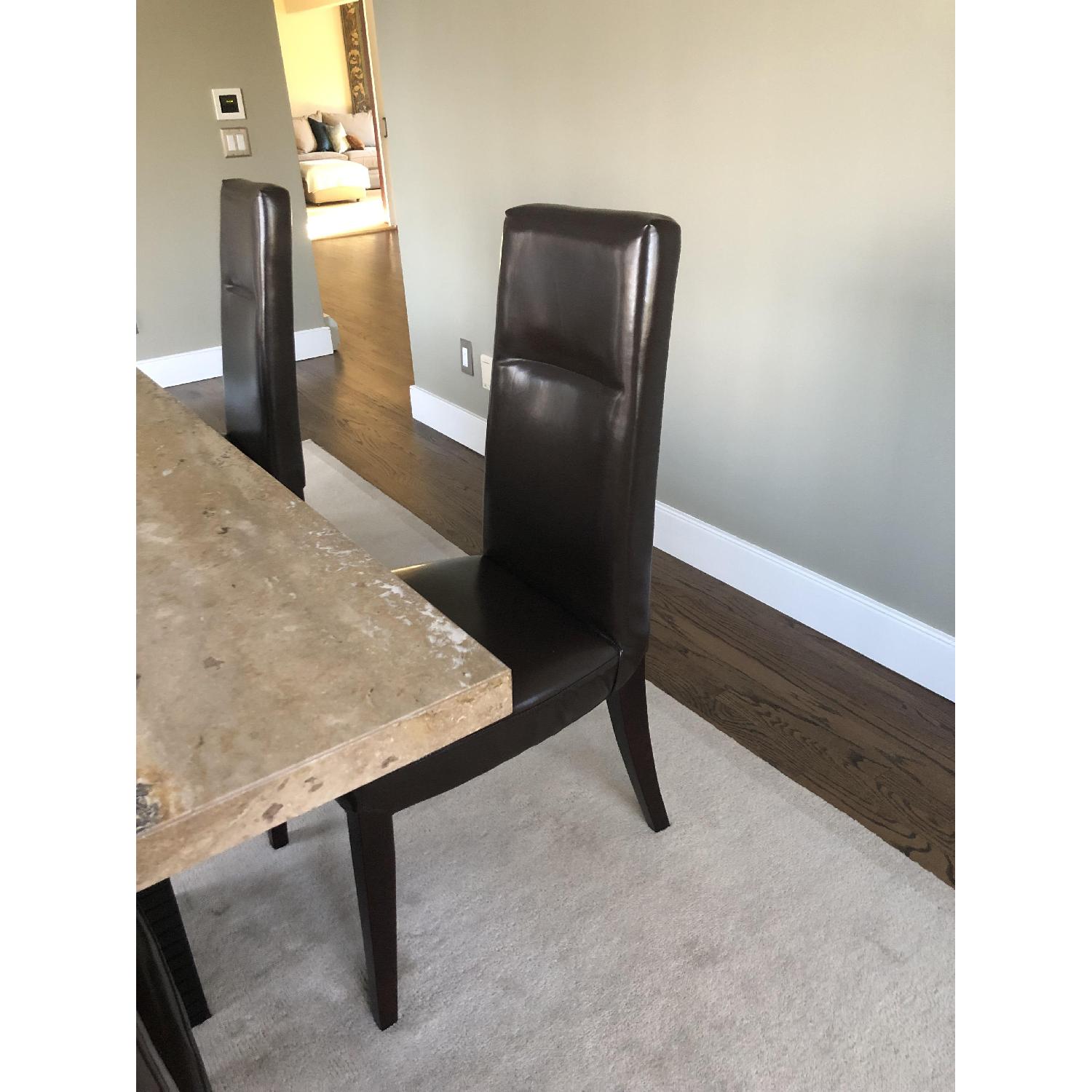 Italian Leather Dining Chairs - image-5