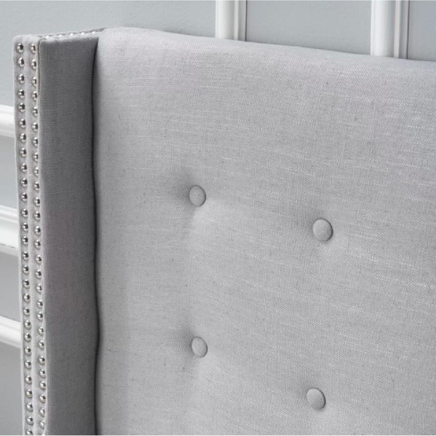 William Arlo Edmund Upholstered Queen Wingback Headboard - image-5