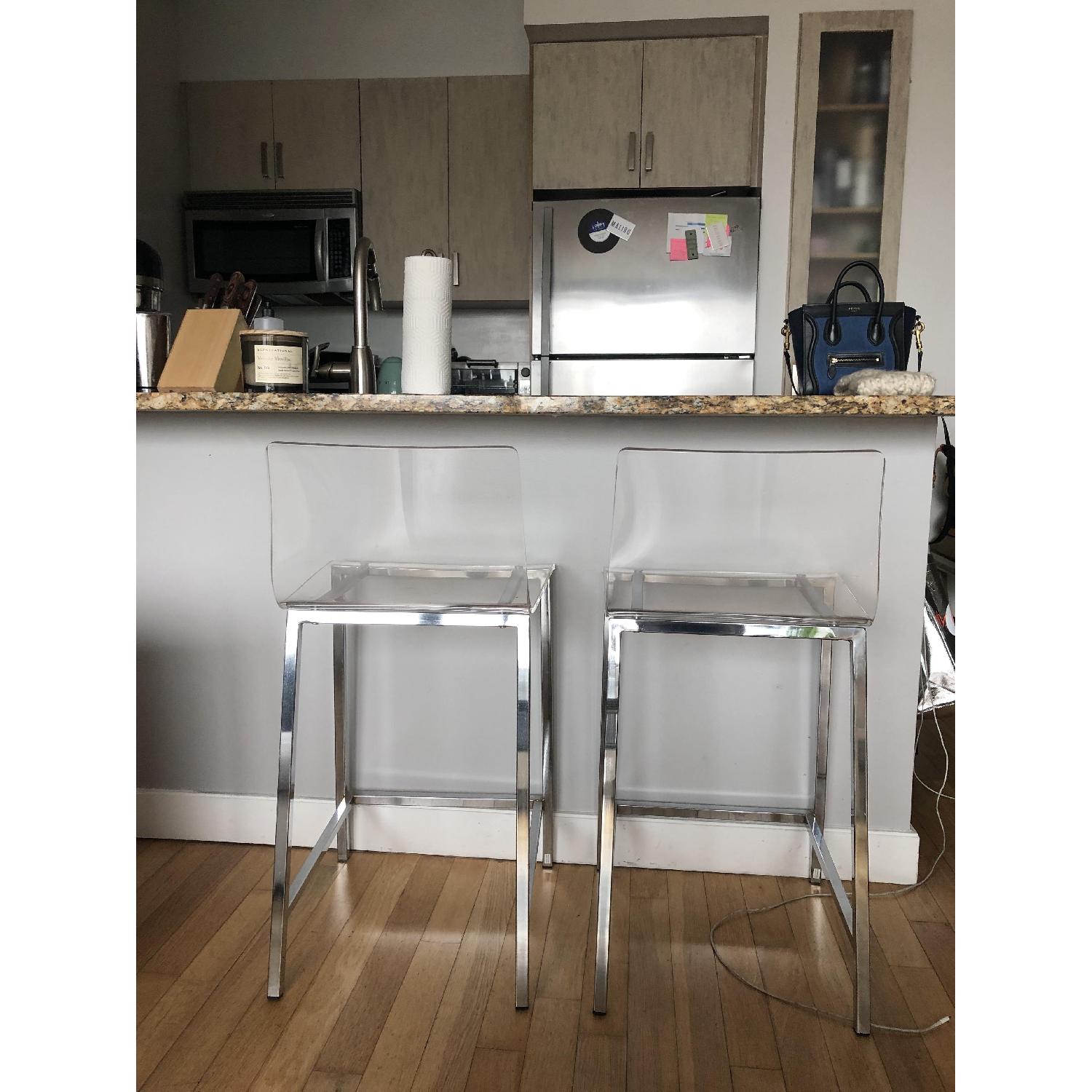 CB2 Acrylic Bar Stools - image-2
