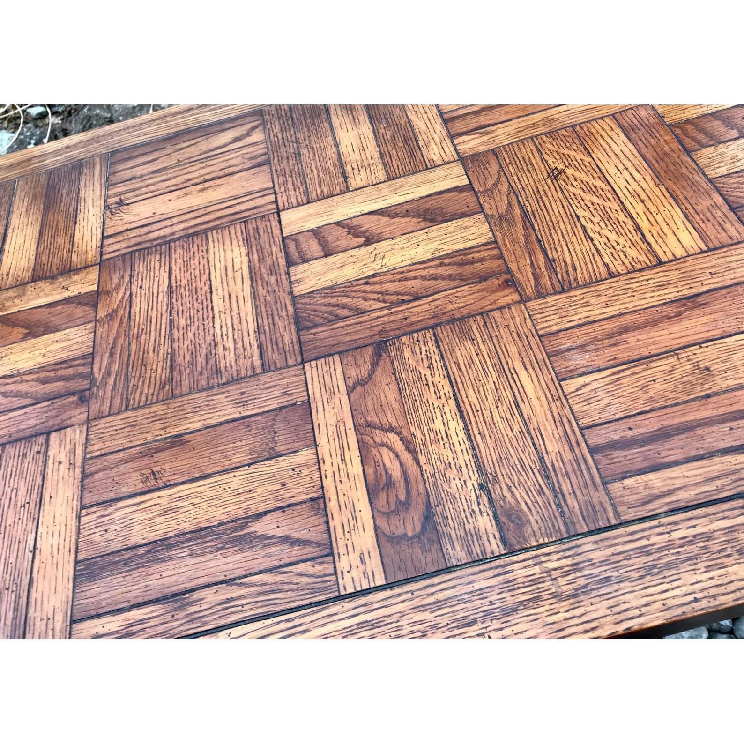 Lane Mid Century Brass & Parquet Coffee Table - image-3