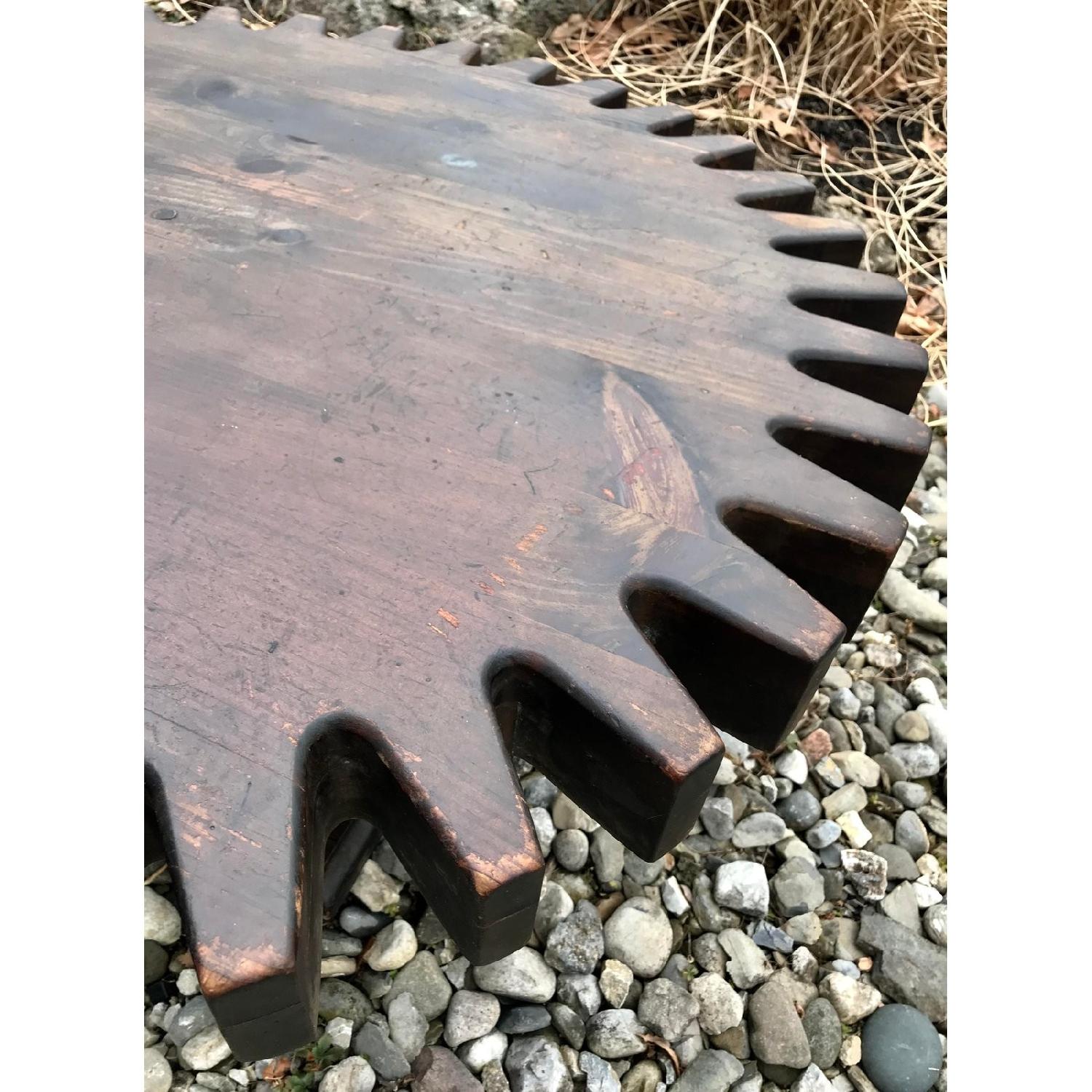 Ethan Allen Vintage Cog Wheel Sprocket Style Coffee Table - image-2